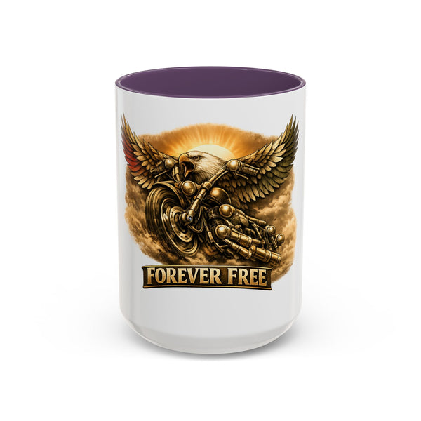 Forever Free Eagle Mug - inside ceramic finish view