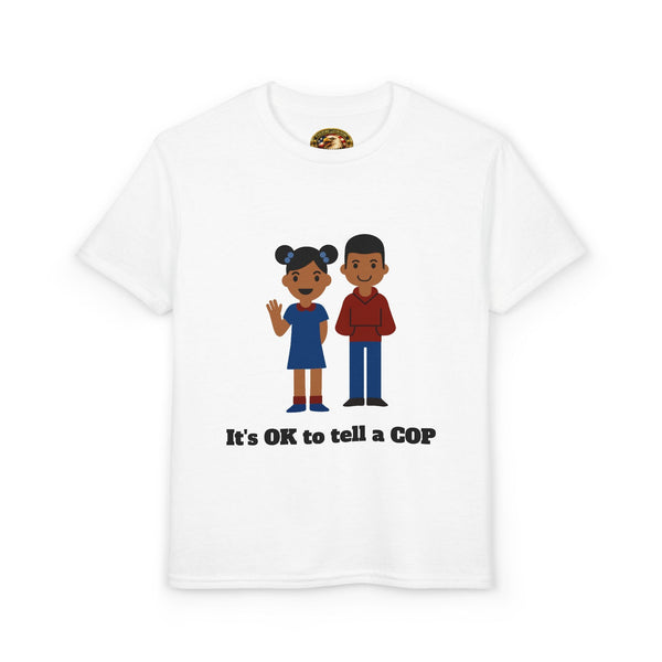 OK to Tell a Cop Youth T-Shirt | Police Friendly Kids T-Shirt