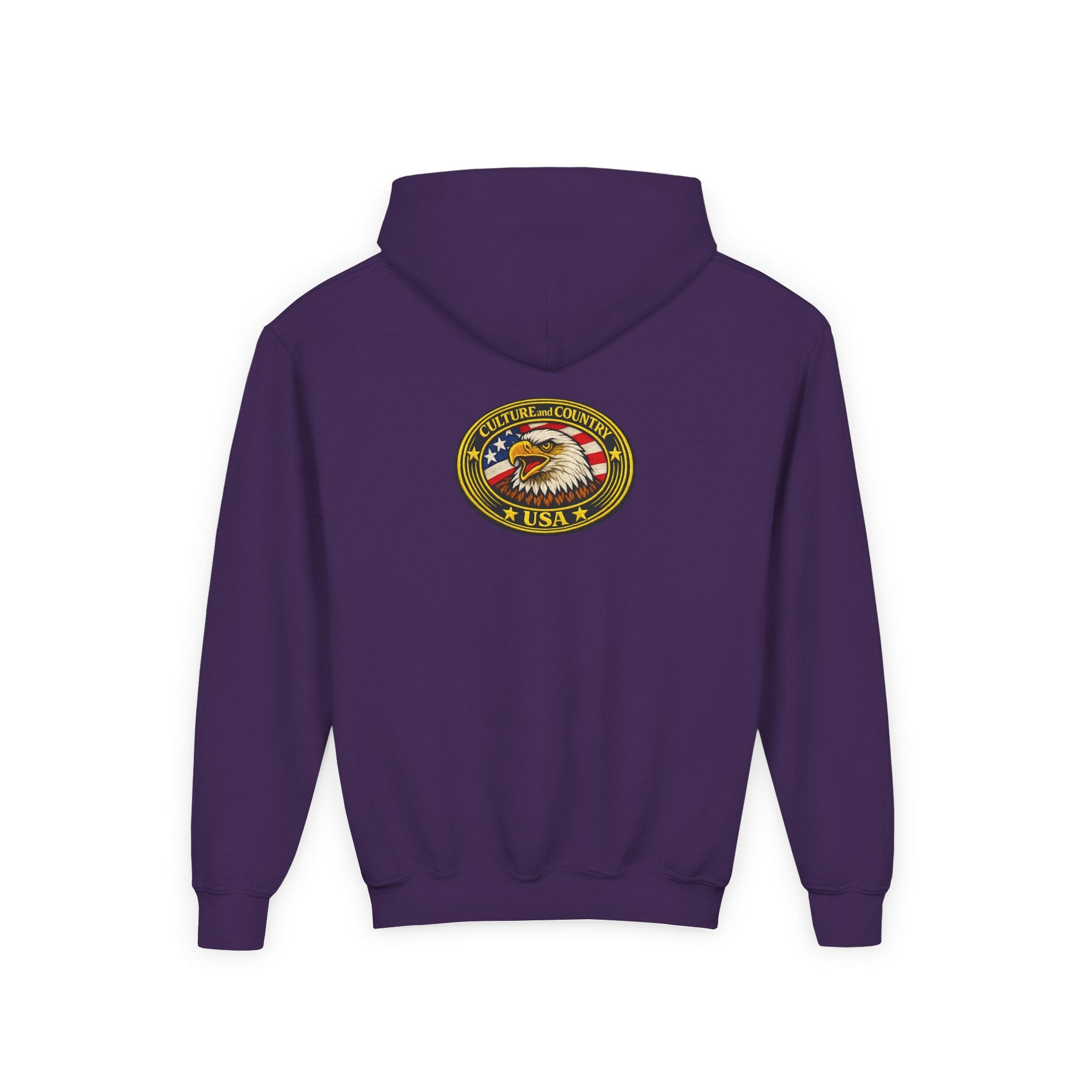 Diverse American Kids Youth Hoodie - youth sizing flat lay reference