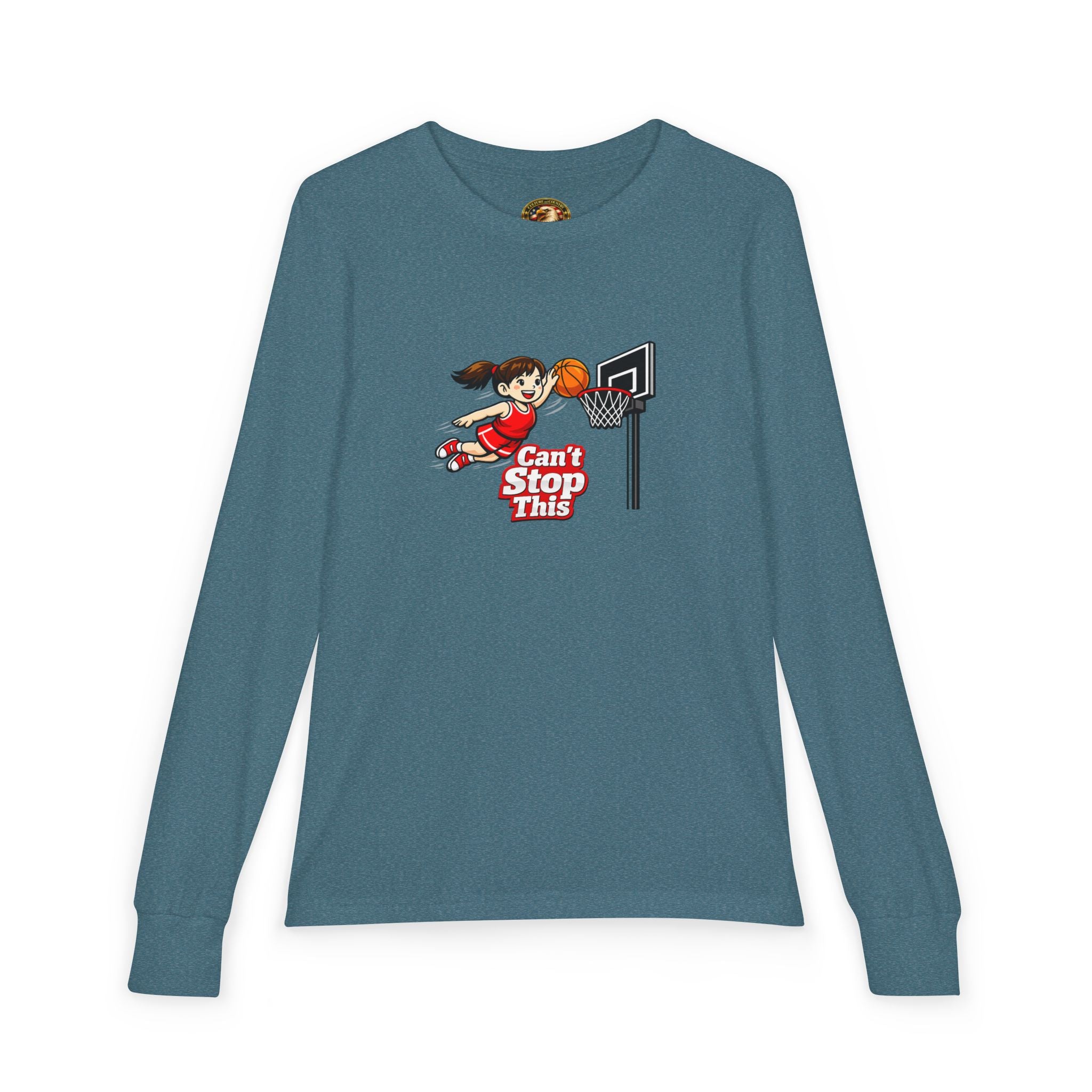 Can't Stop This Girl Long Sleeve - gray colorway front view