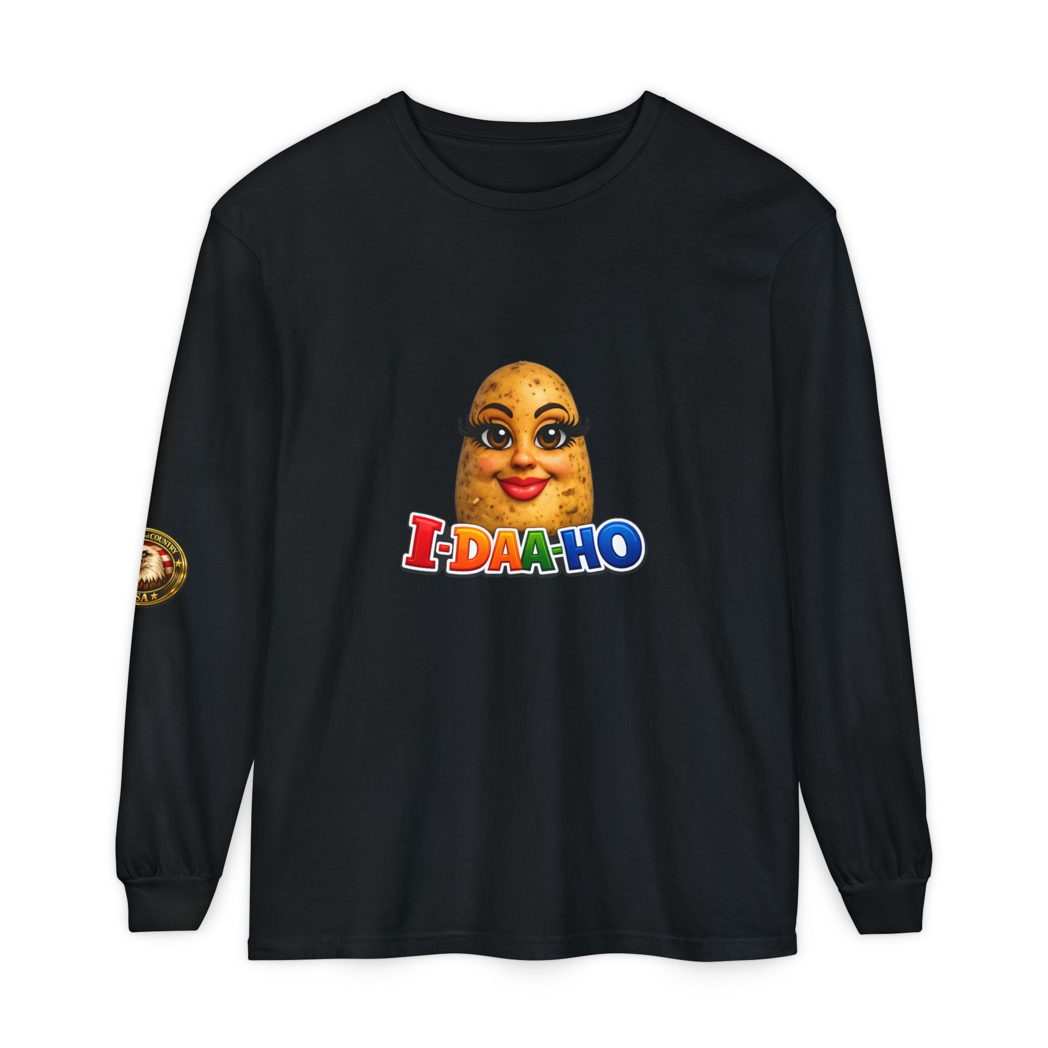 I-DAA-HO Potato Long Sleeve - white colorway front view