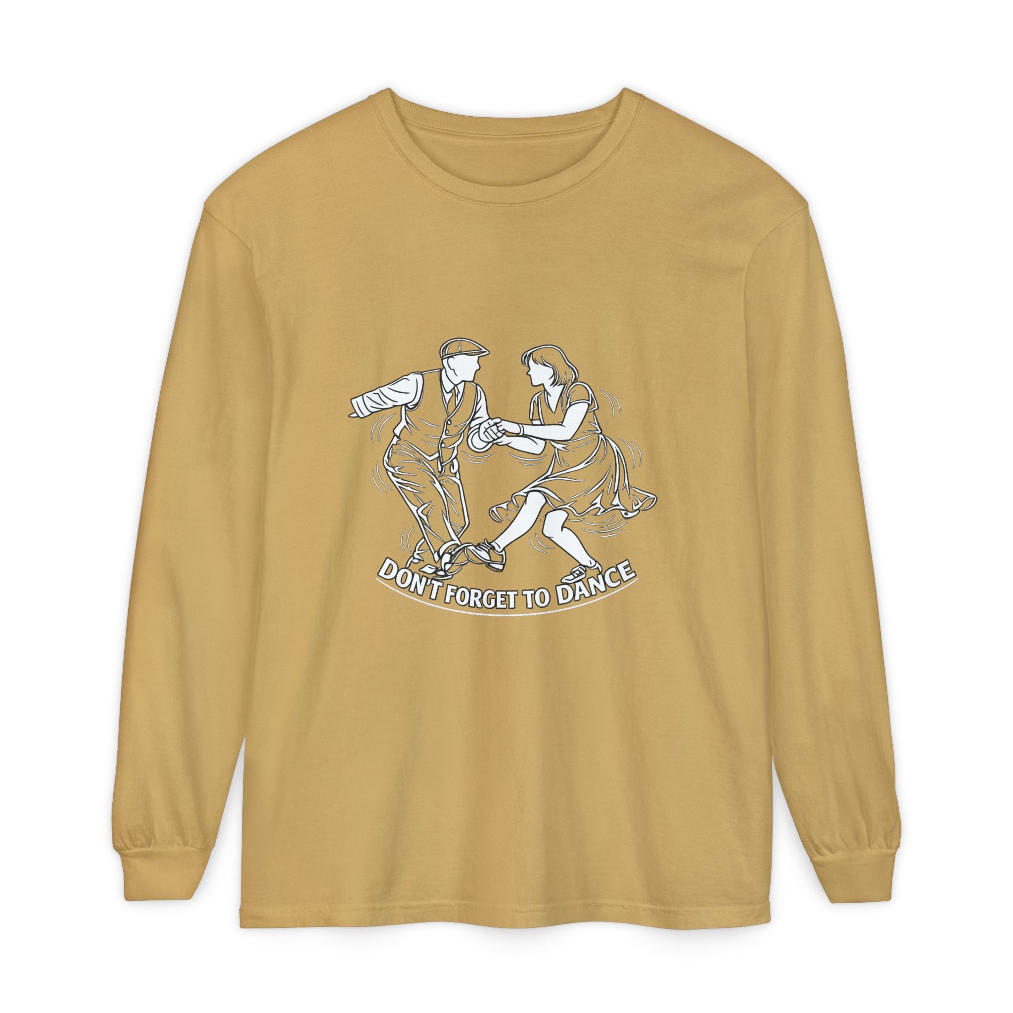 Vintage Swing Dance Long Sleeve - front don't forget to dance vintage graphic