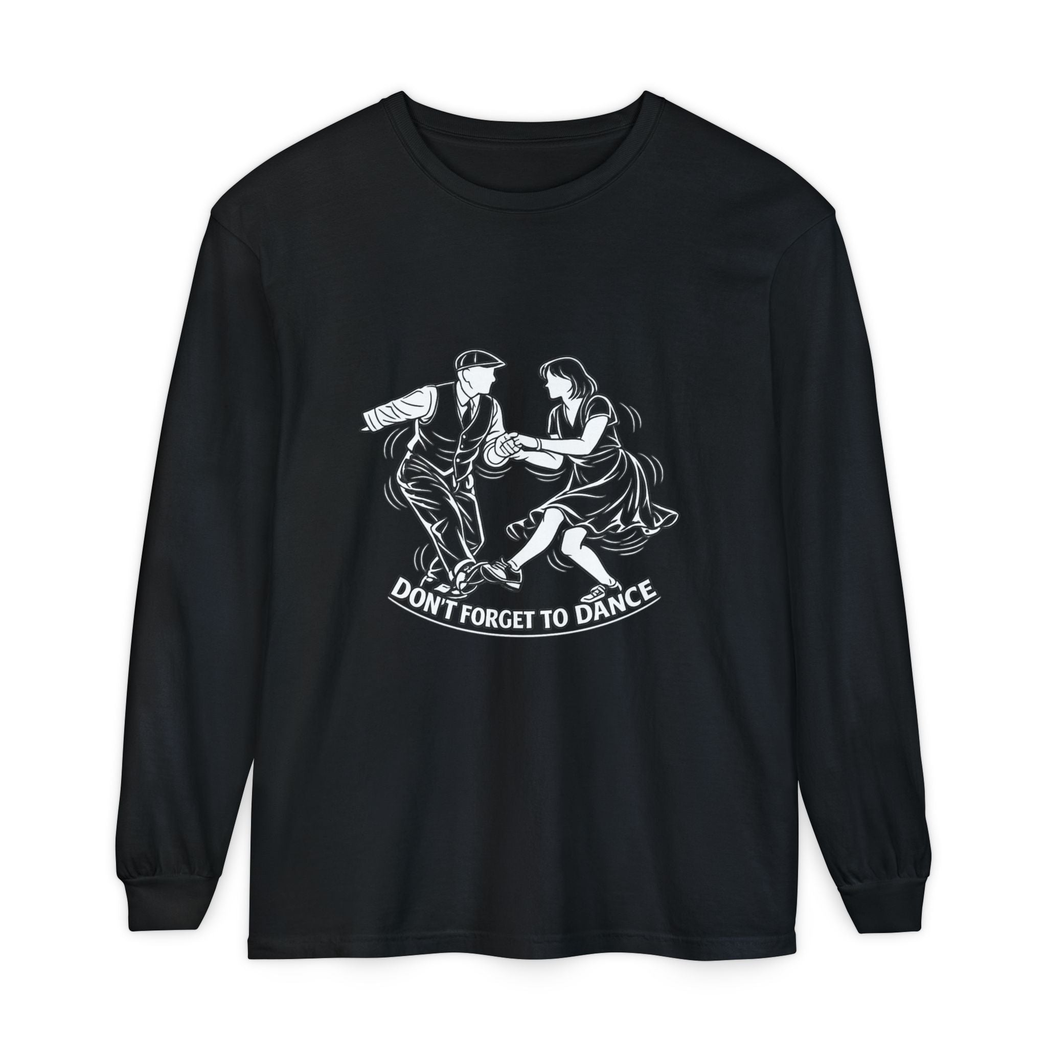 Vintage Swing Dance Long Sleeve - black colorway front view