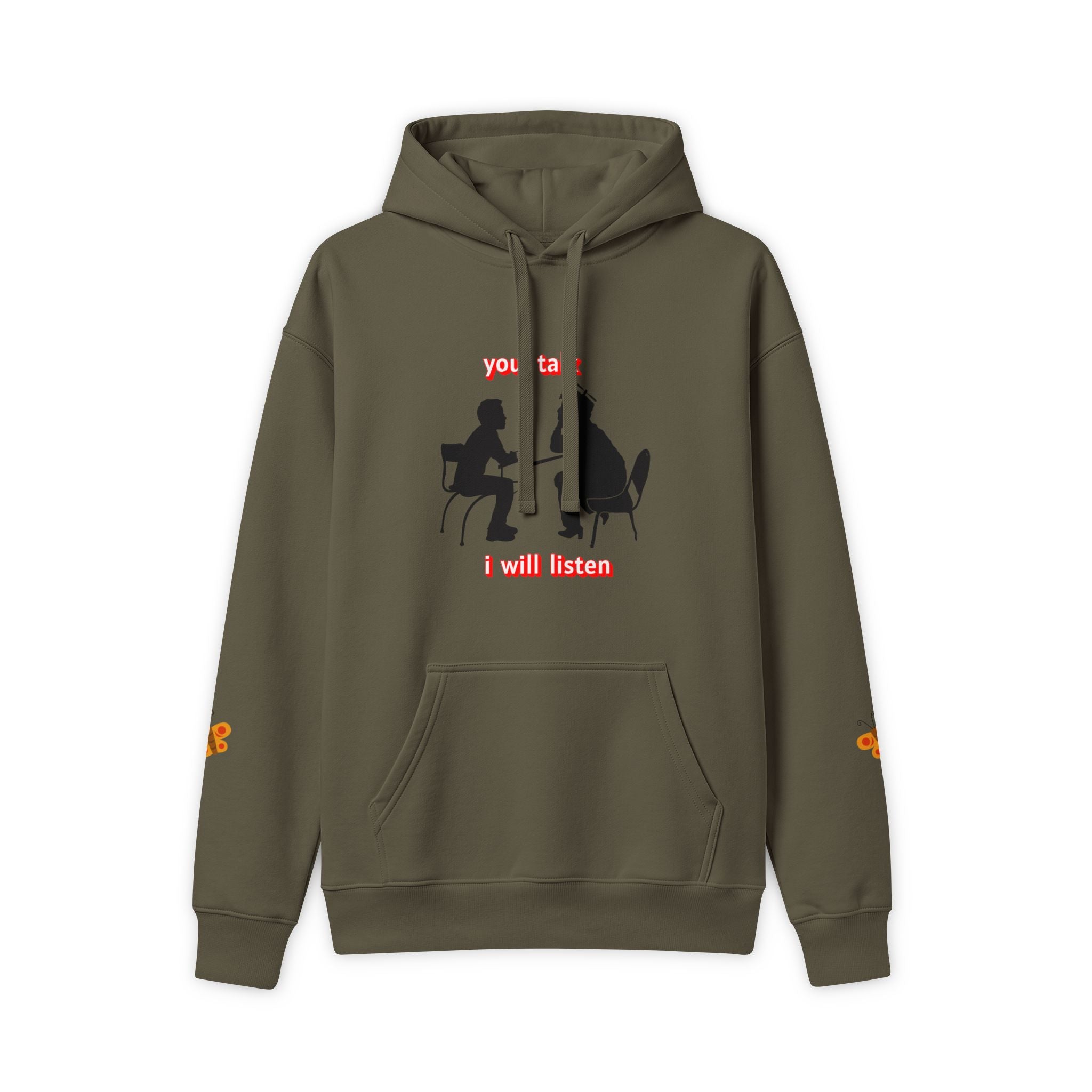 Teacher Student Conversation Youth Hoodie - speech bubble graphic detail close-up