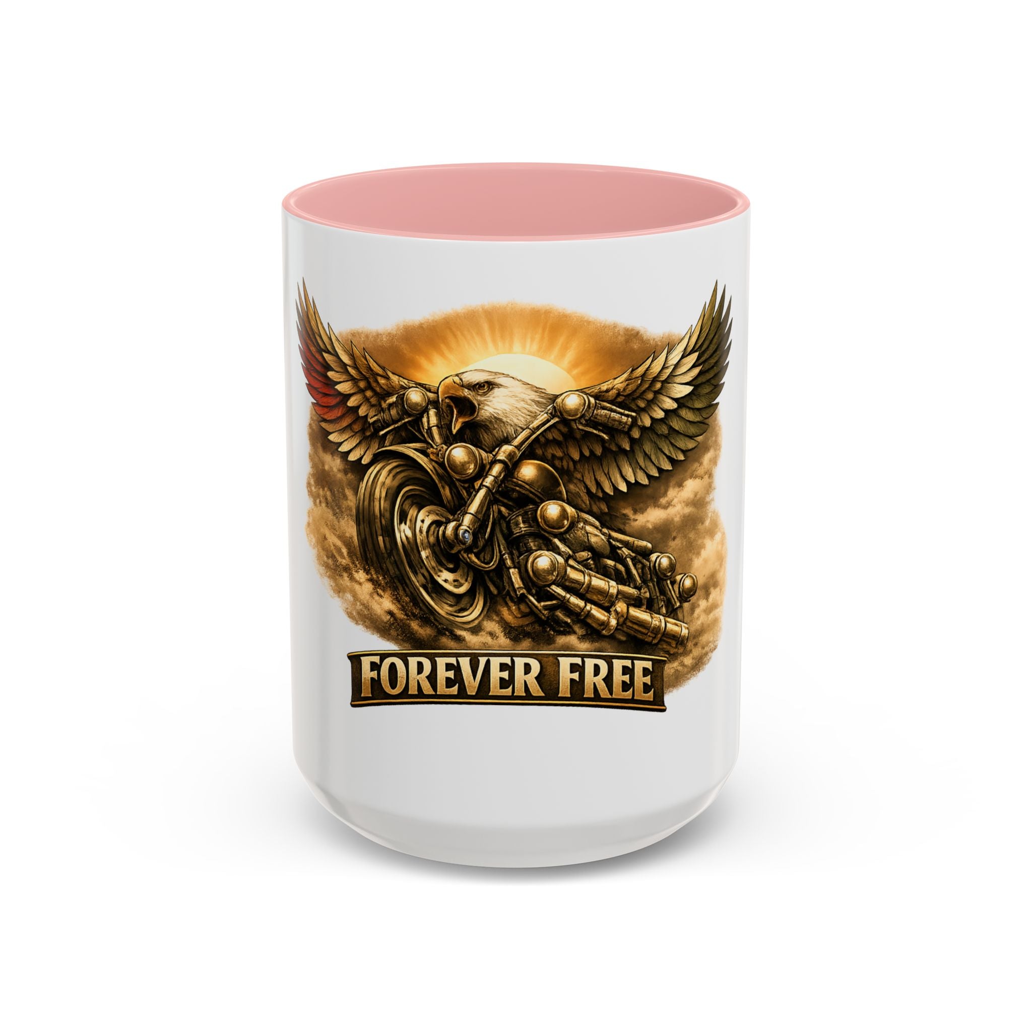 Forever Free Eagle Mug - navy handle accent colorway