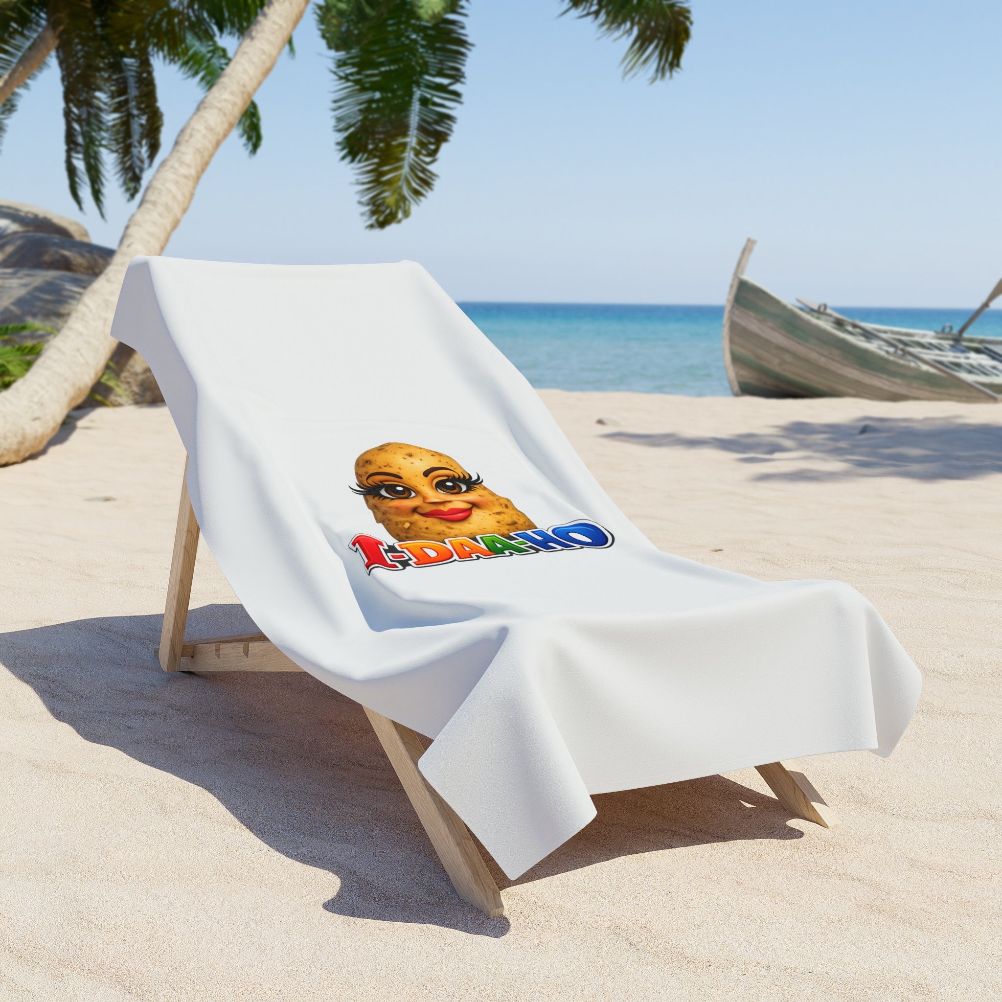 I-DAA-HO Potato Character Beach Towel | Funny Novelty Towel 