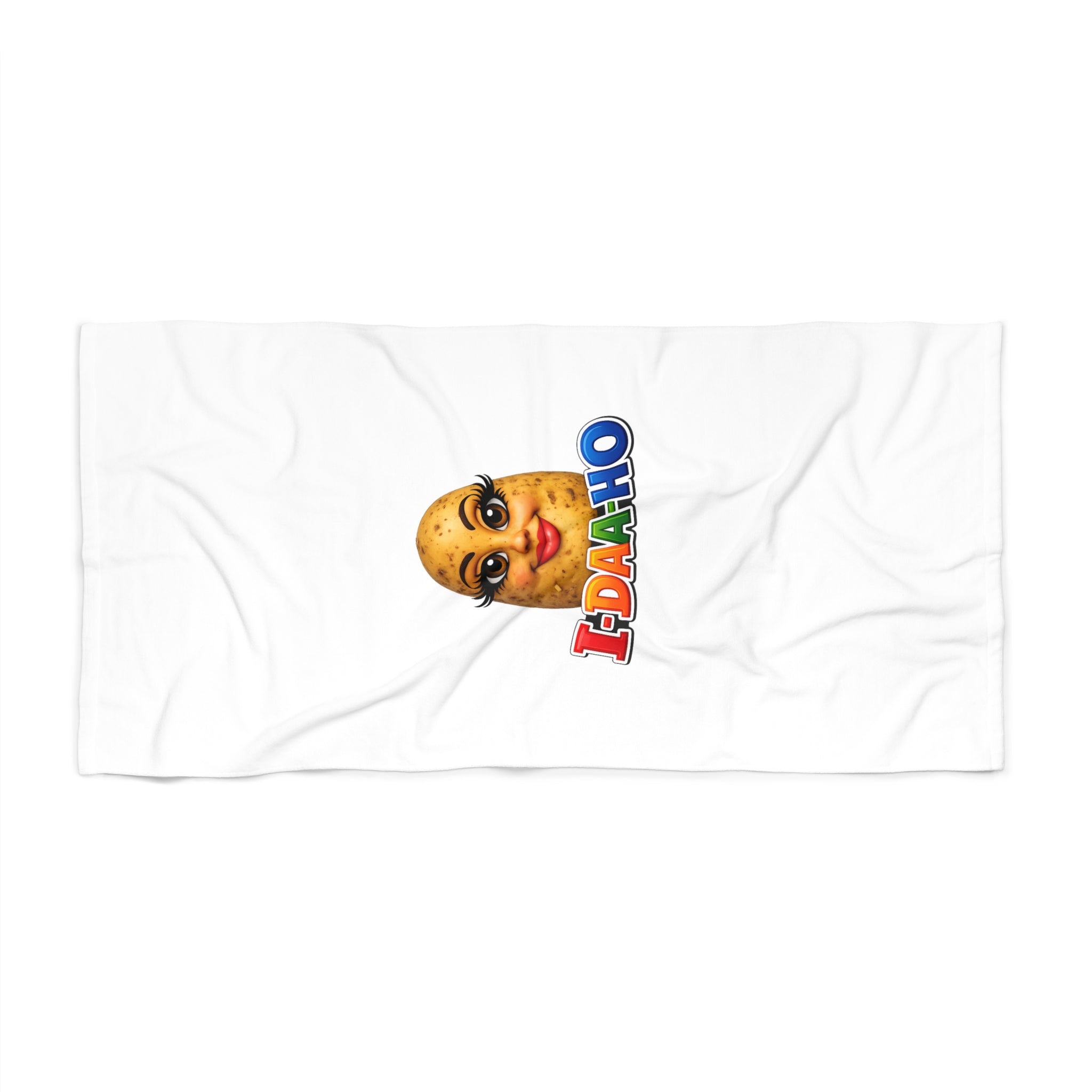 I-DAA-HO Potato Beach Towel - humor design close-up
