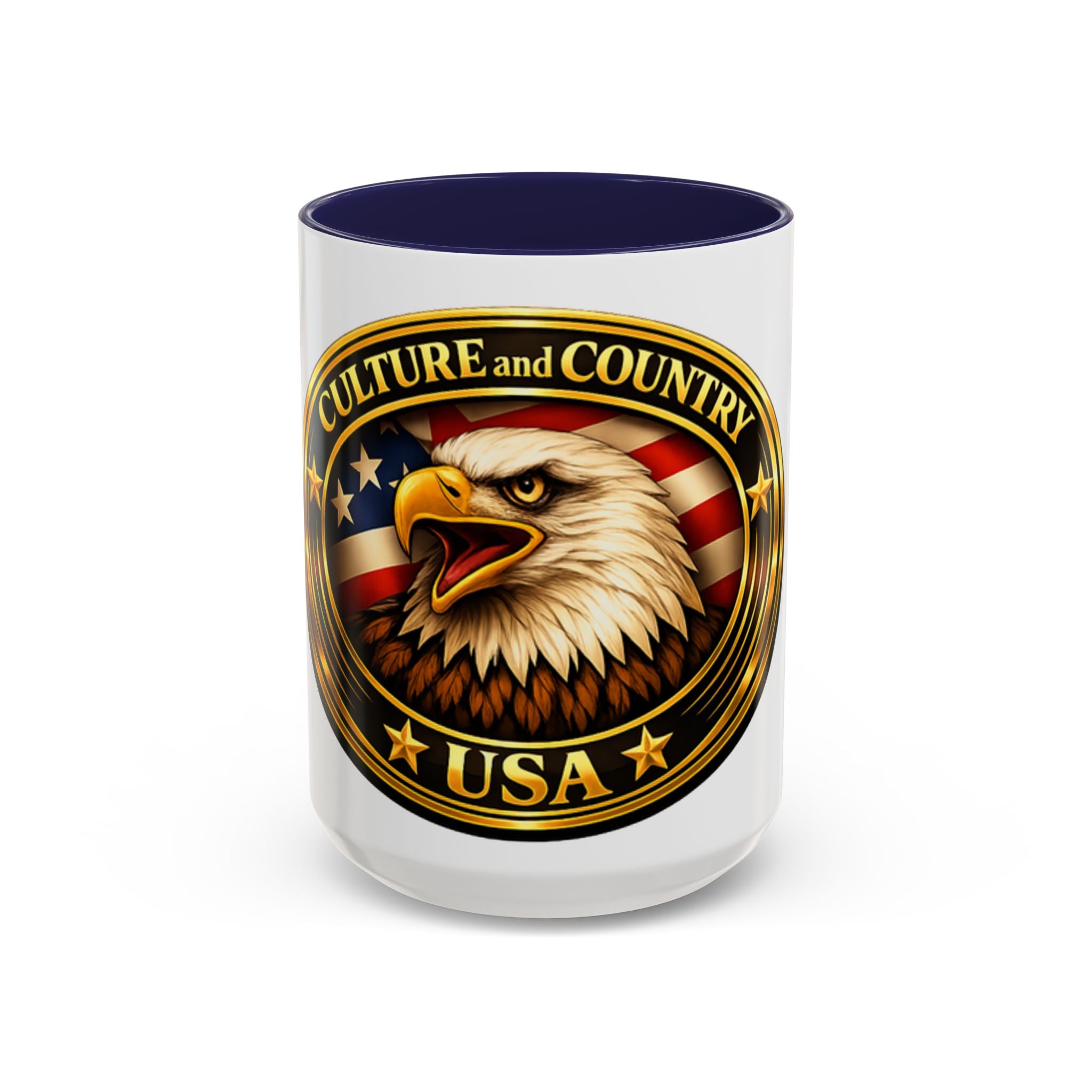 CULUSA Eagle Mug - navy handle colorway