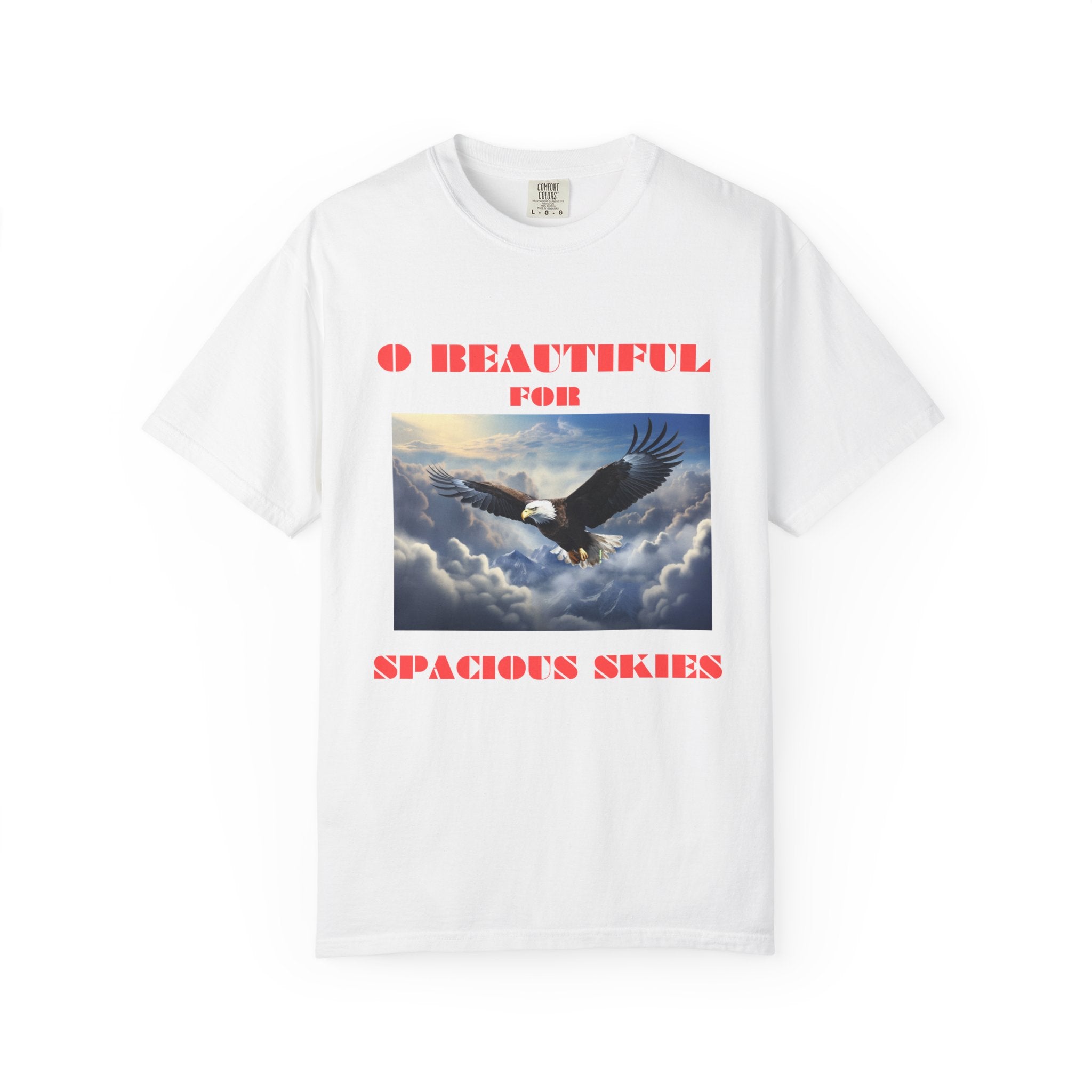 Eagle in Flight T-Shirt | O Beautiful for Spacious Skies Patriotic Tee | CULUSA