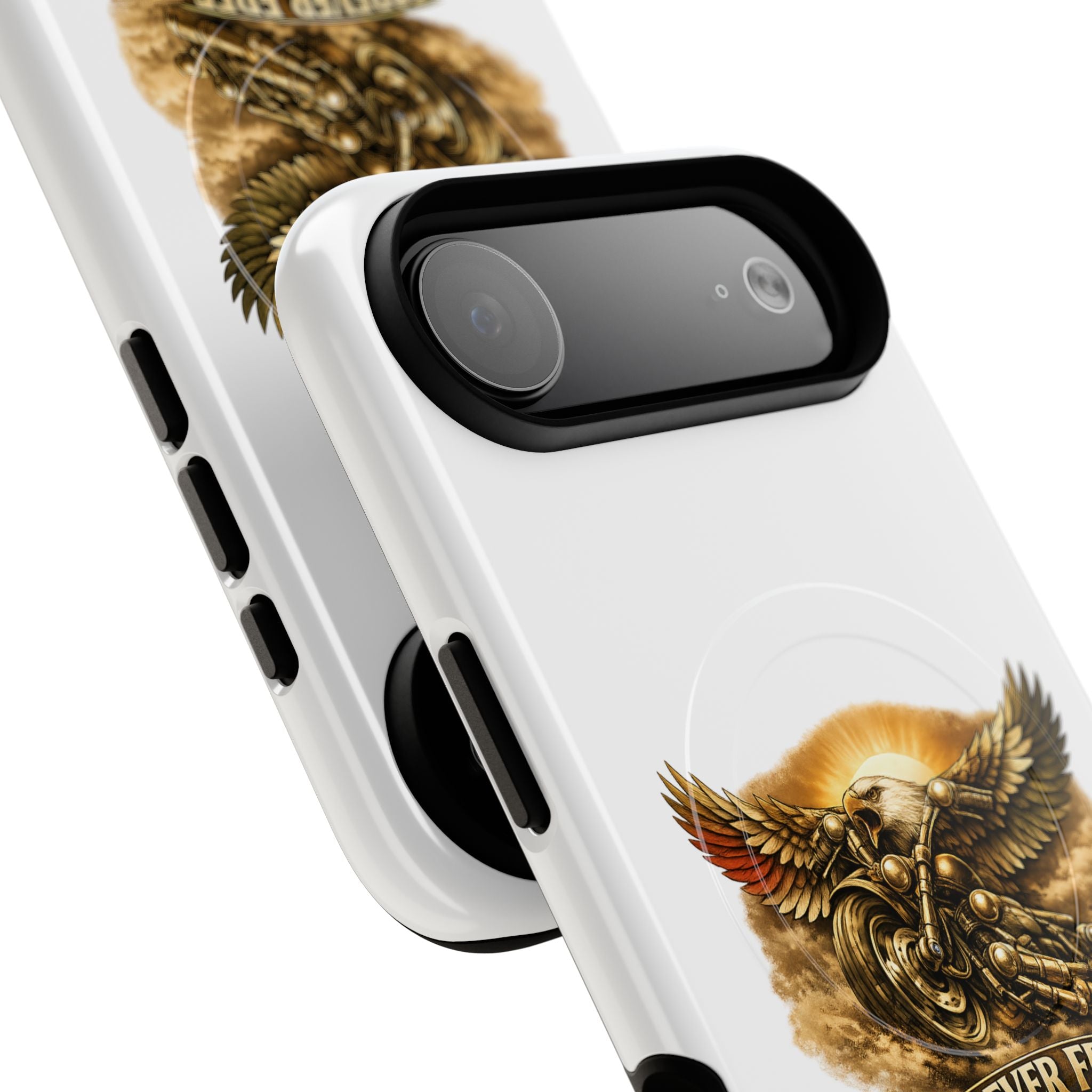 Forever Free Eagle Phone Case - gold colorway front view