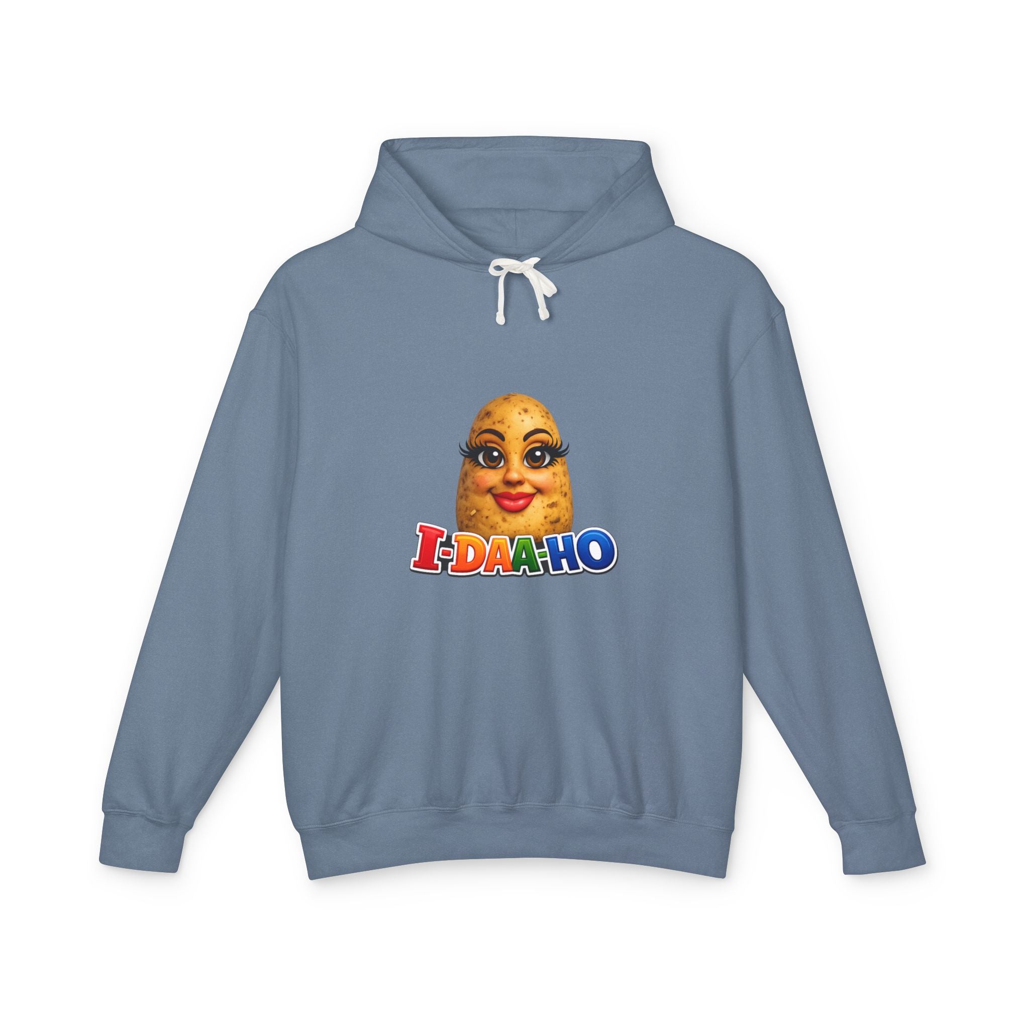 I-DAA-HO Potato Hoodie - white colorway front view