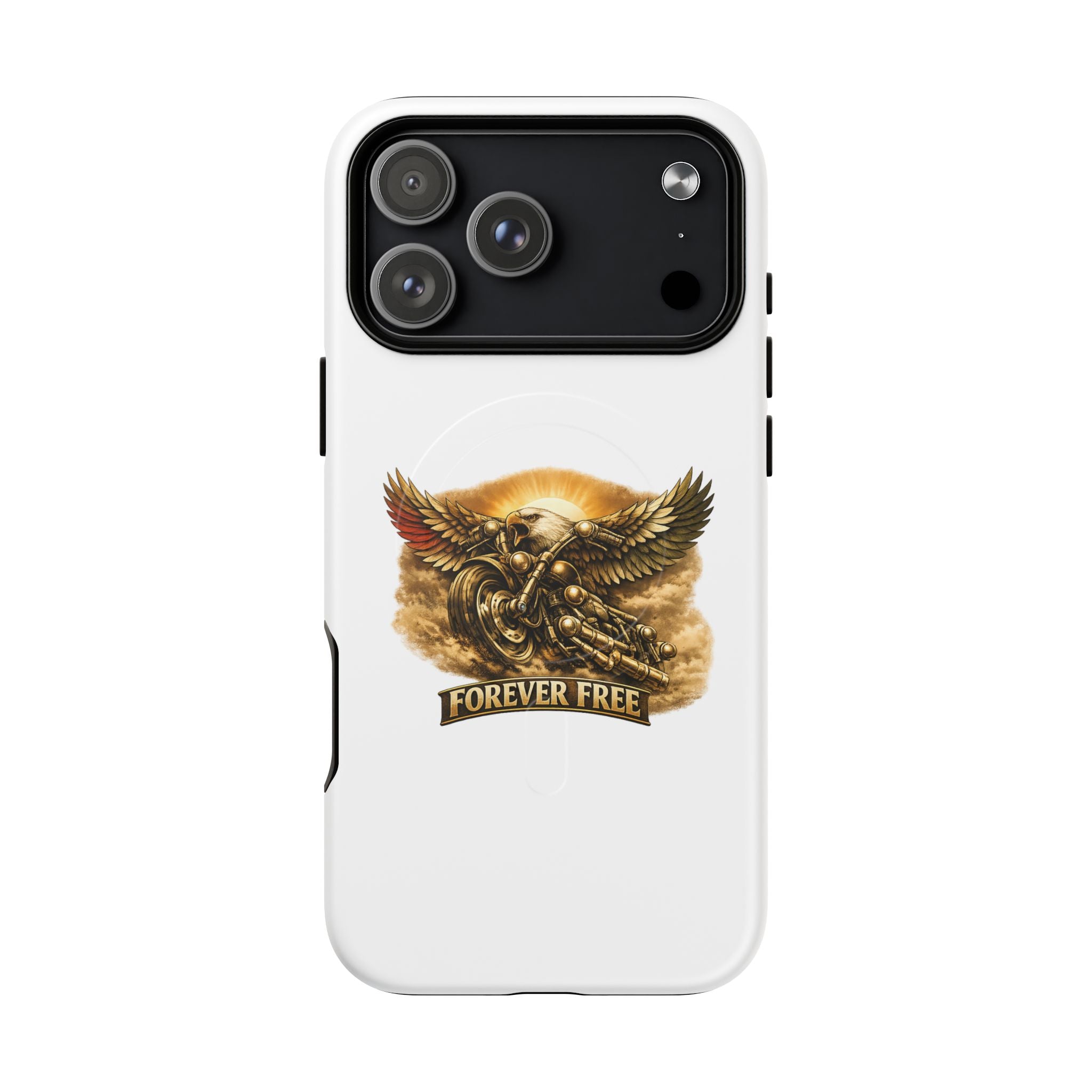 Forever Free Eagle Phone Case - magnetic case open view
