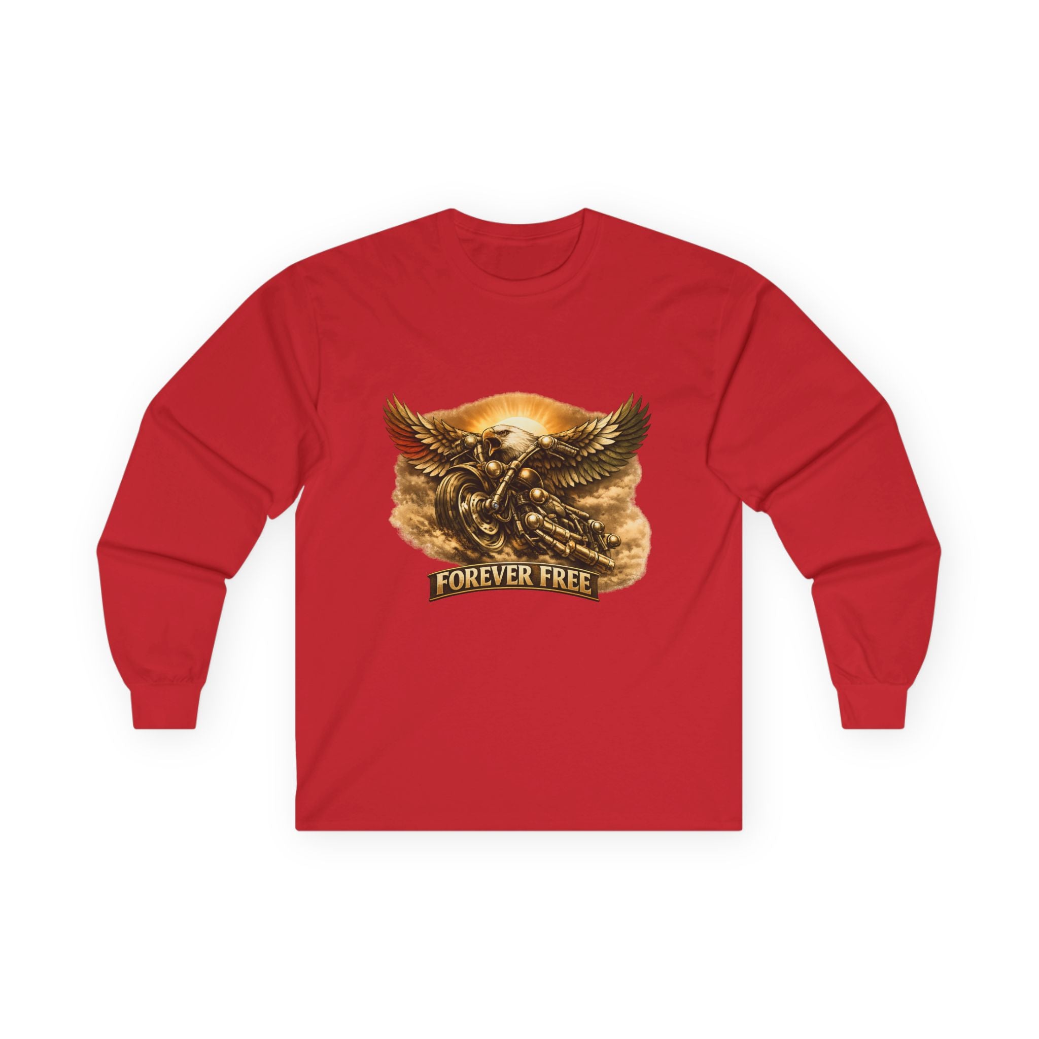 Forever Free Eagle Long Sleeve - dark green colorway front view
