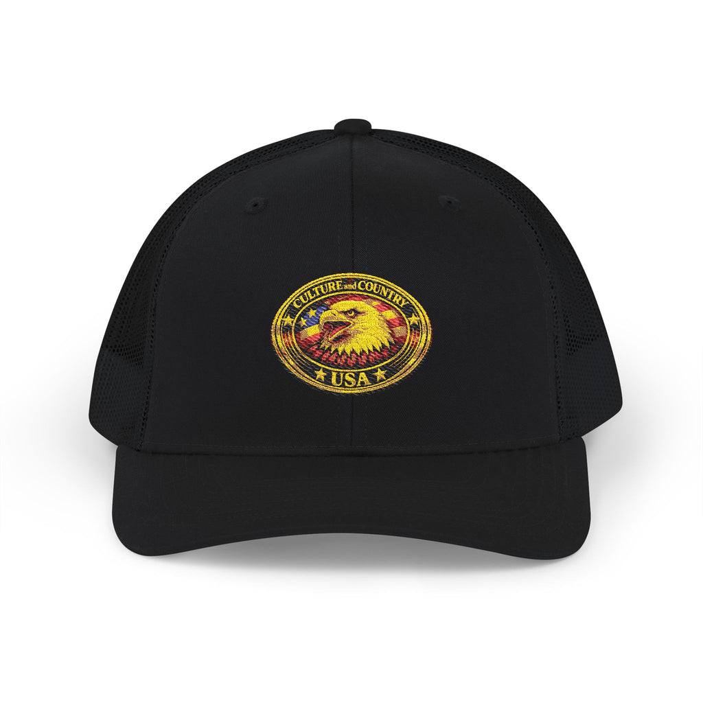 CULUSA Eagle Snapback Trucker - back snapback closure detail view