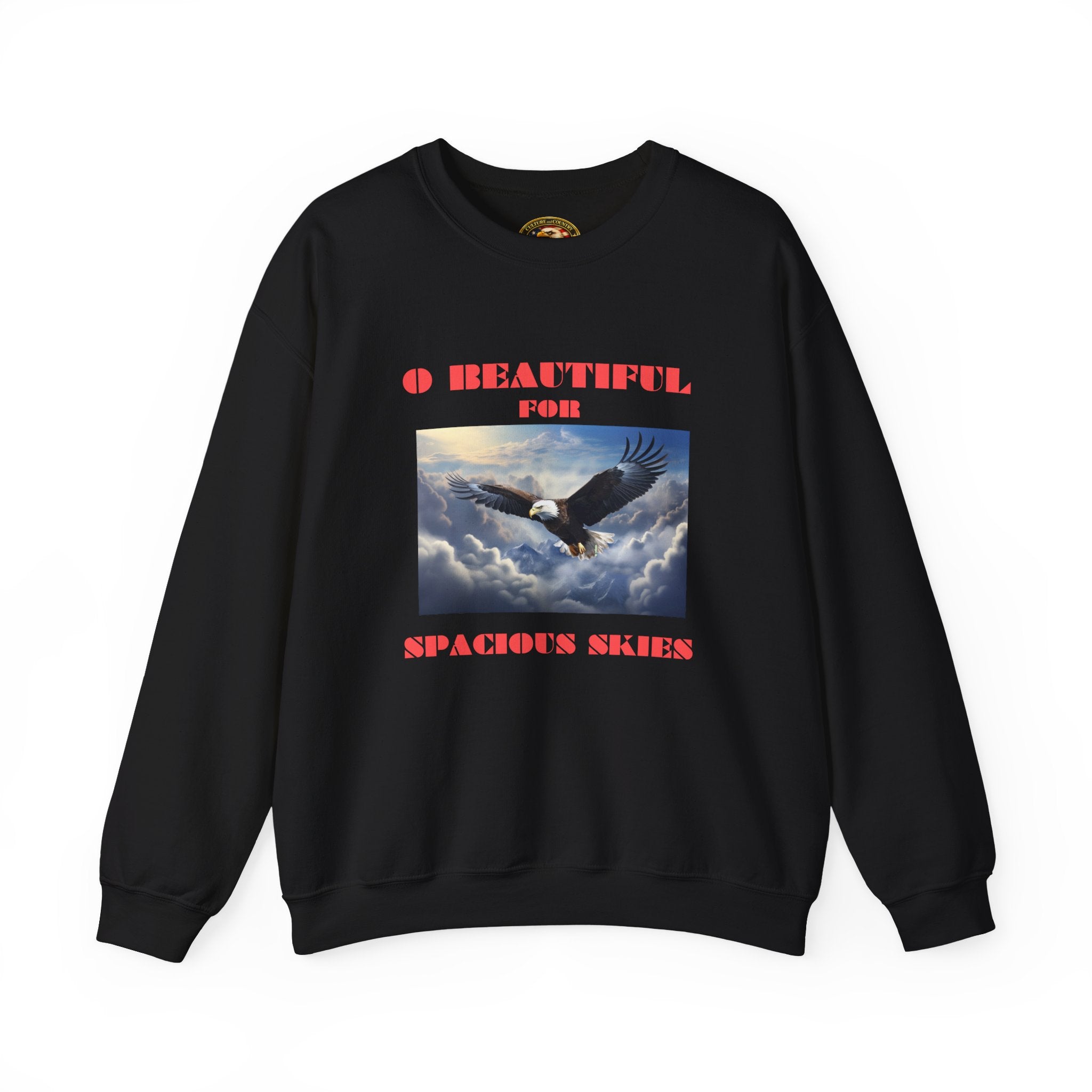 Eagle in Flight Long Sleeve - front eagle in flight spacious skies graphic