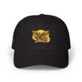 Eagle on Motorcycle Dad Cap - black colorway front view