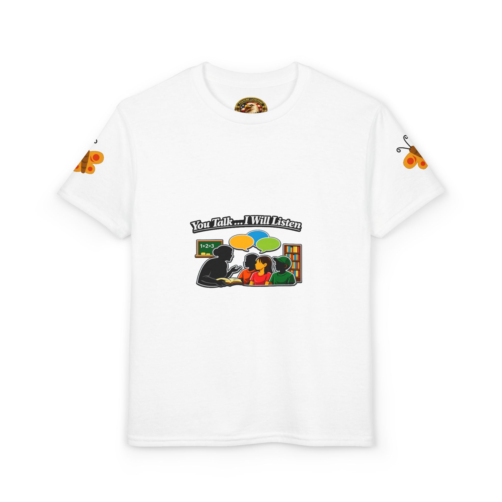 Teacher Student Conversation Youth T-Shirt | You Talk I Will Listen Colorful