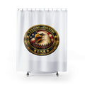 CULUSA USA Eagle Shower Curtain | Patriotic Bathroom Decor 