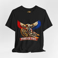 Forever Free Eagle T-Shirt - front patriotic USA red white blue graphic