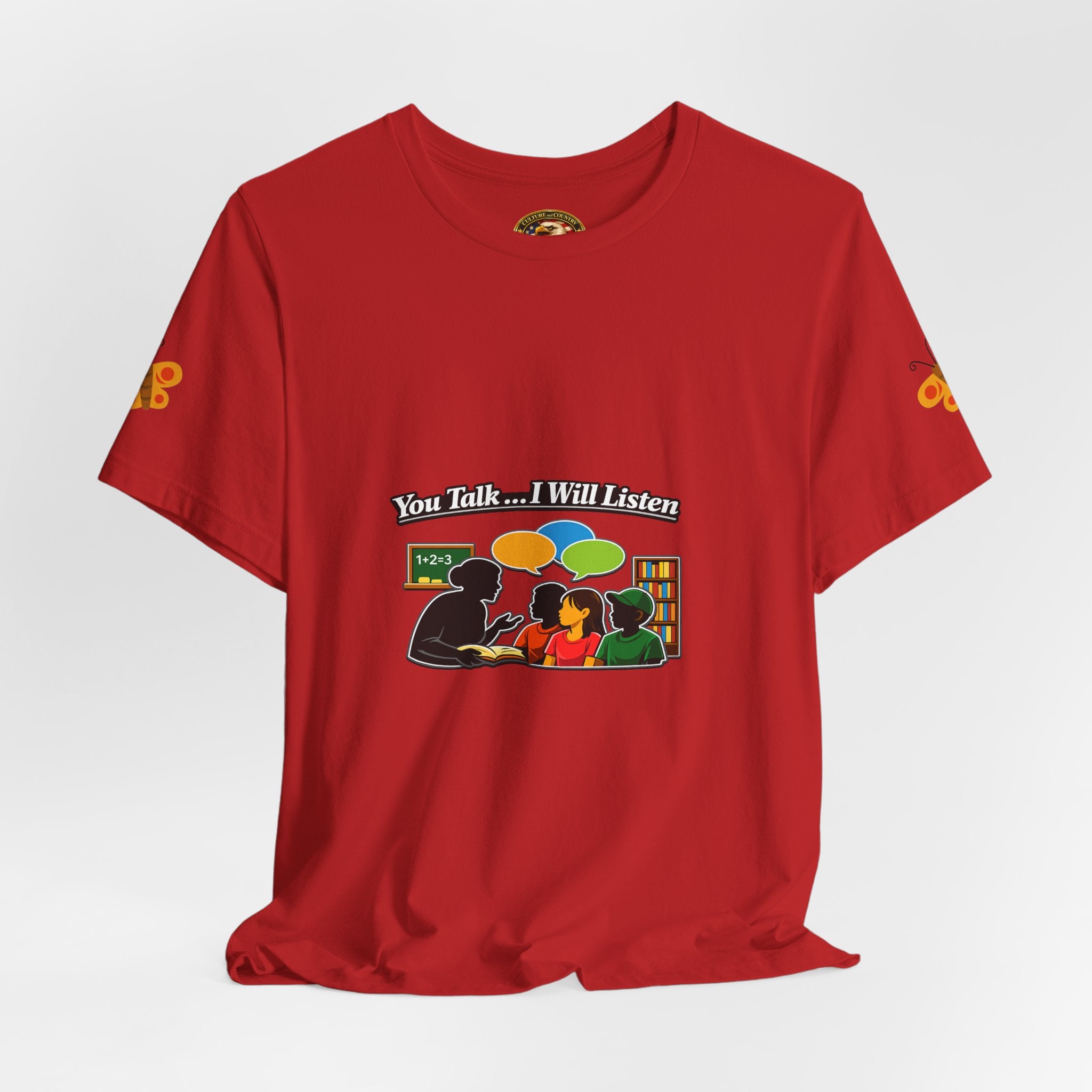 Teacher Student Conversation T-Shirt - multiple colorway front view