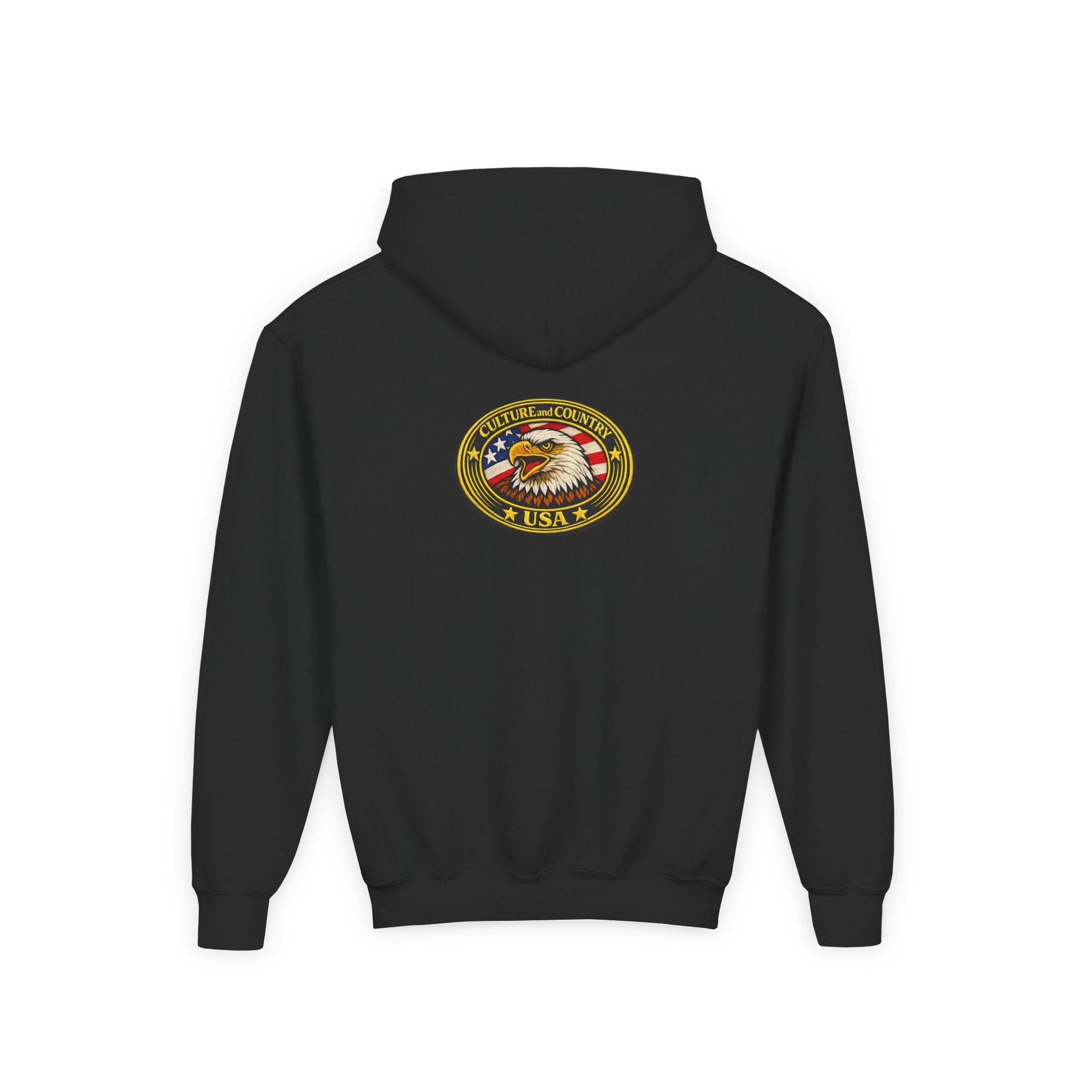 Diverse American Kids Youth Hoodie - gray colorway front view