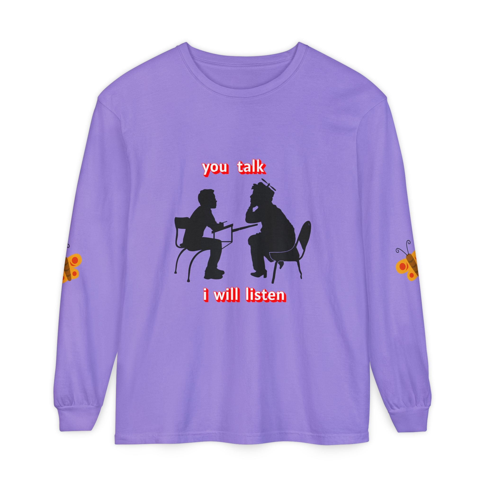 Teacher Student Conversation Long Sleeve - red colorway front view
