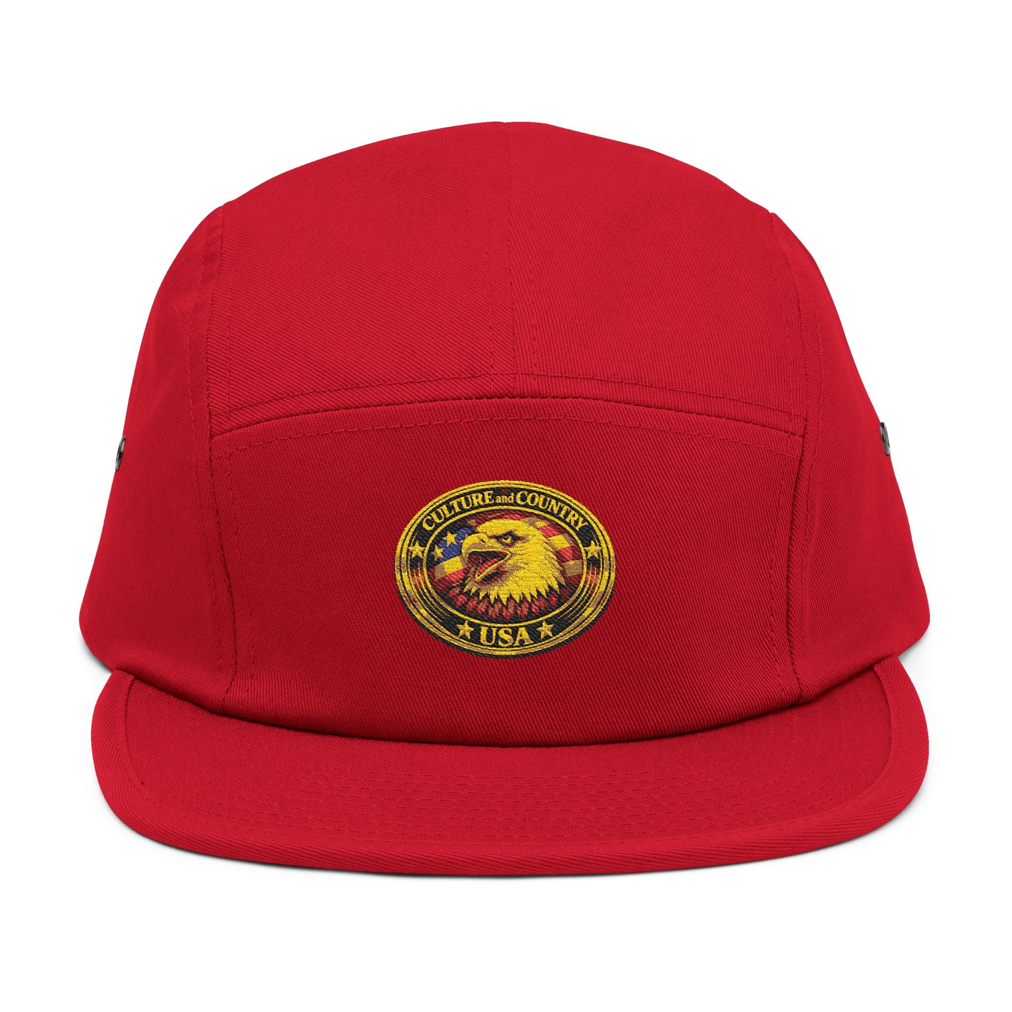 CULUSA 5-Panel Cap Embroidered Eagle USA Flag | Patriotic Hat 