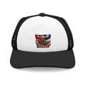 Patriotic Eagle Dog Trucker Hat | UV Protection Biker Design 