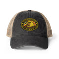 CULUSA Women's Washed Mesh-Back Cap | Eagle USA Flag | Ponytail Hat 
