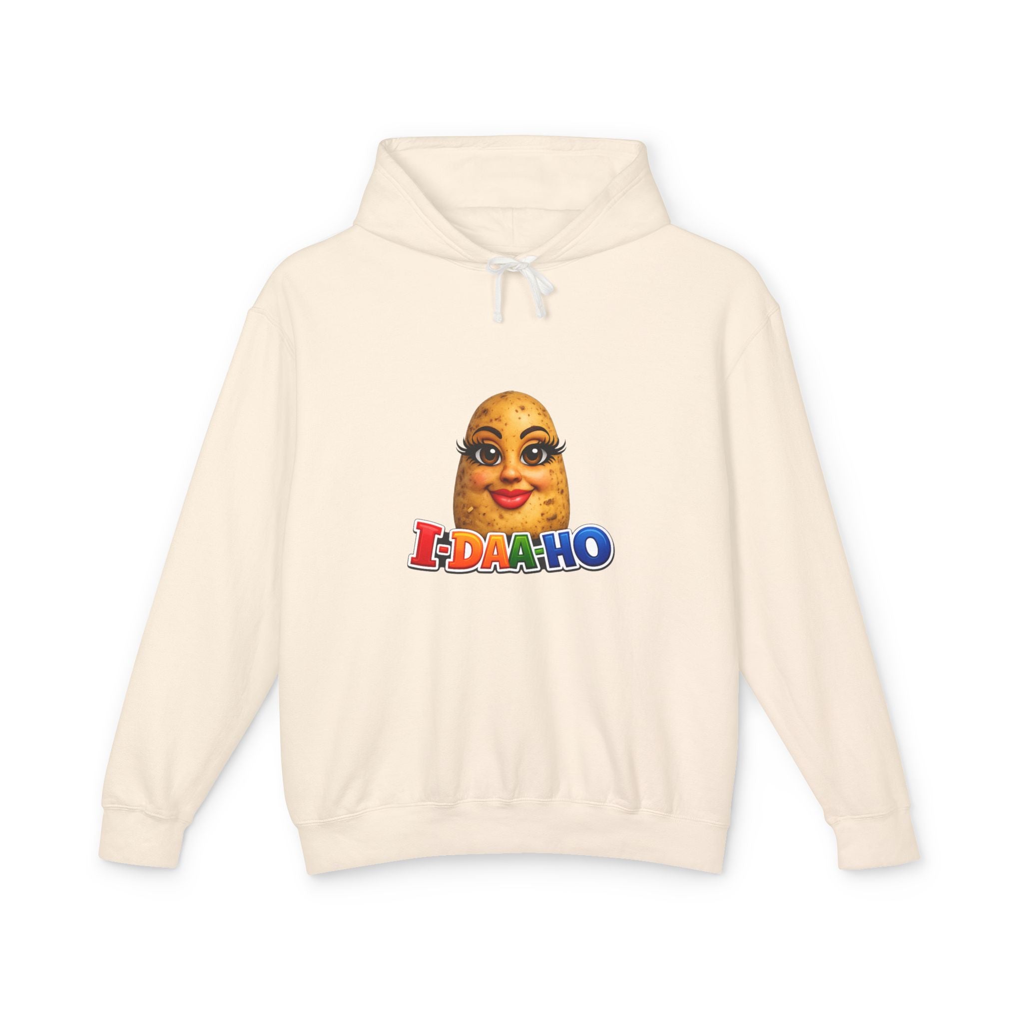 I-DAA-HO Potato Hoodie - front potato character humor graphic