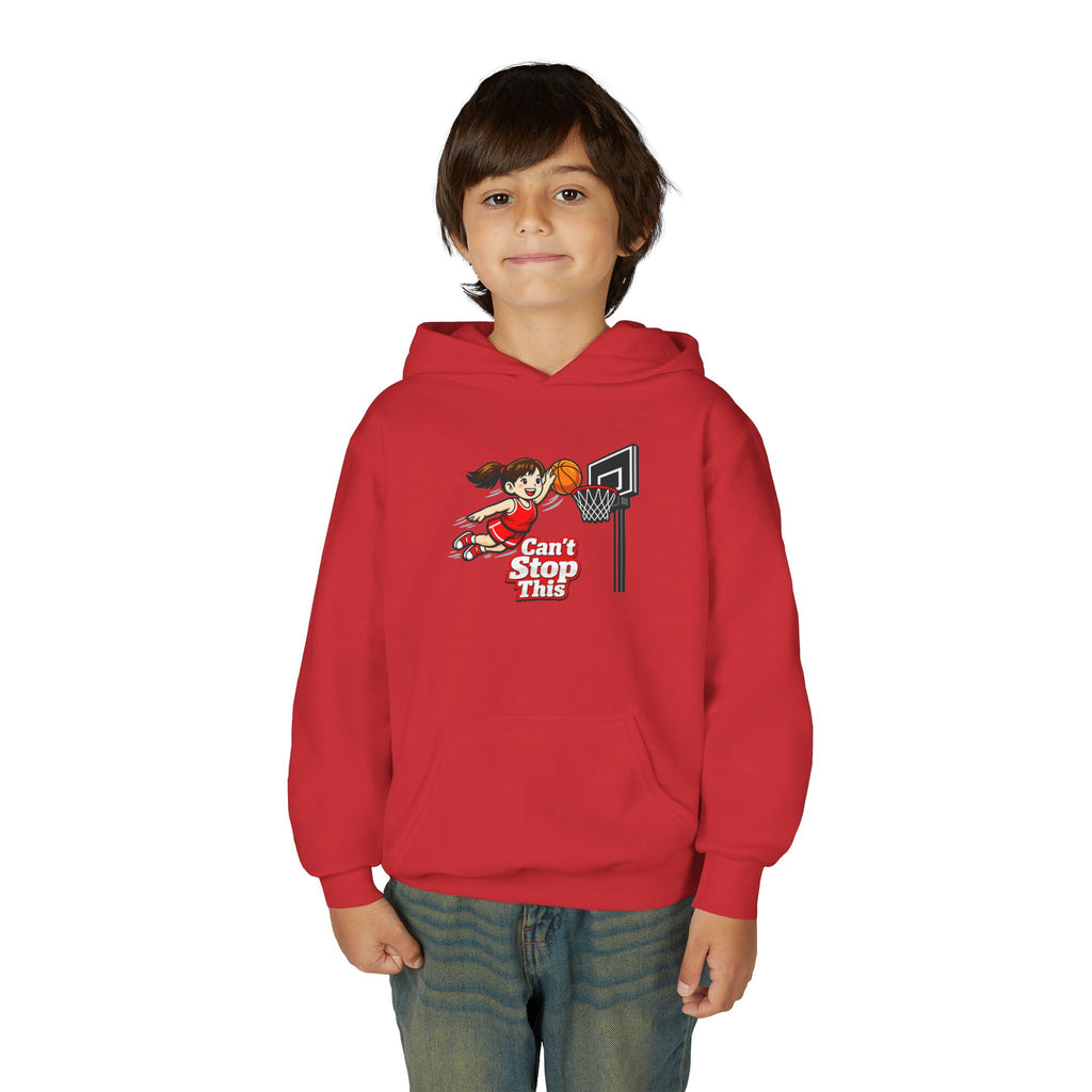 Can't Stop This Girl Youth Hoodie - youth sizing flat lay reference