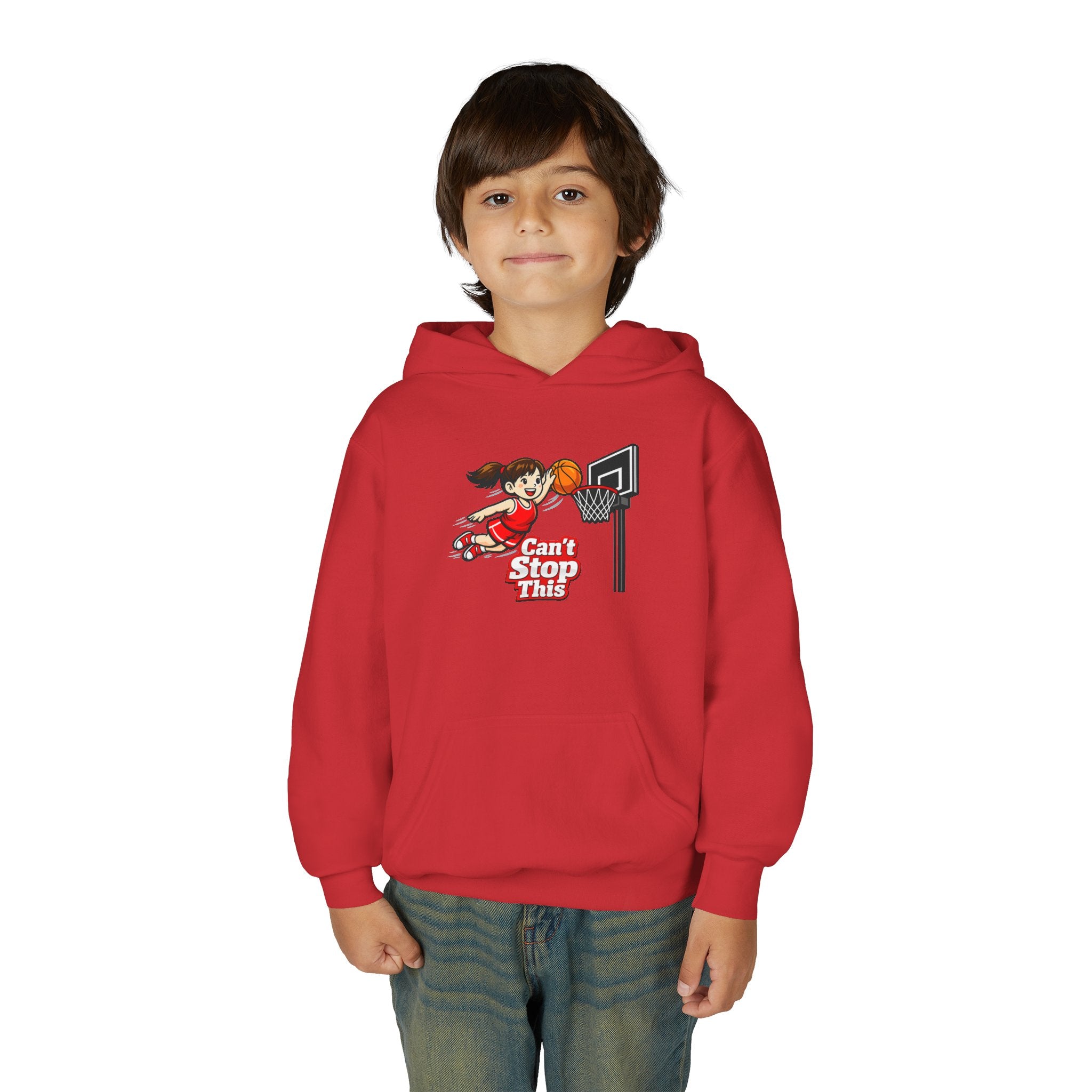 Can't Stop This Girl Youth Hoodie - youth sizing flat lay reference