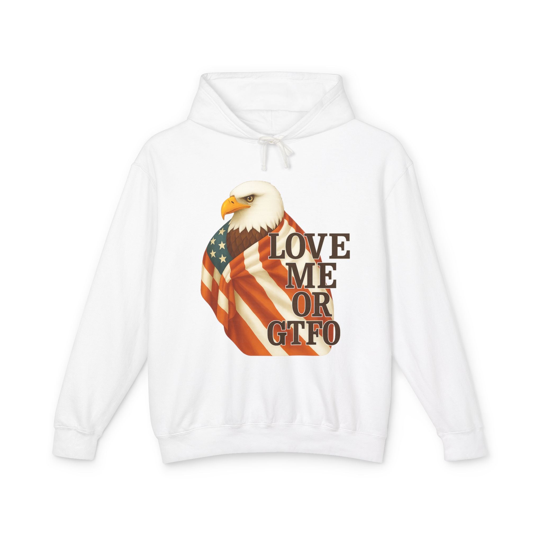 Love Me or Leave Patriotic Eagle Hoodie | Love America or GTFO 