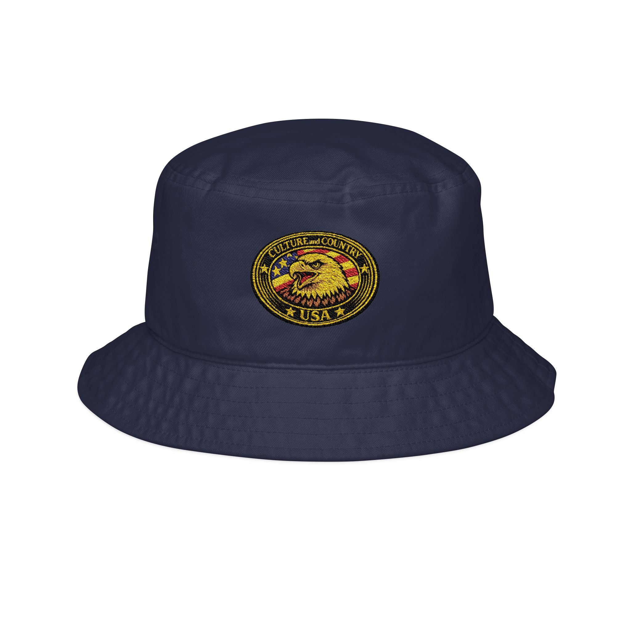 CULUSA Eagle Bucket Hat - side profile brim and colorway detail