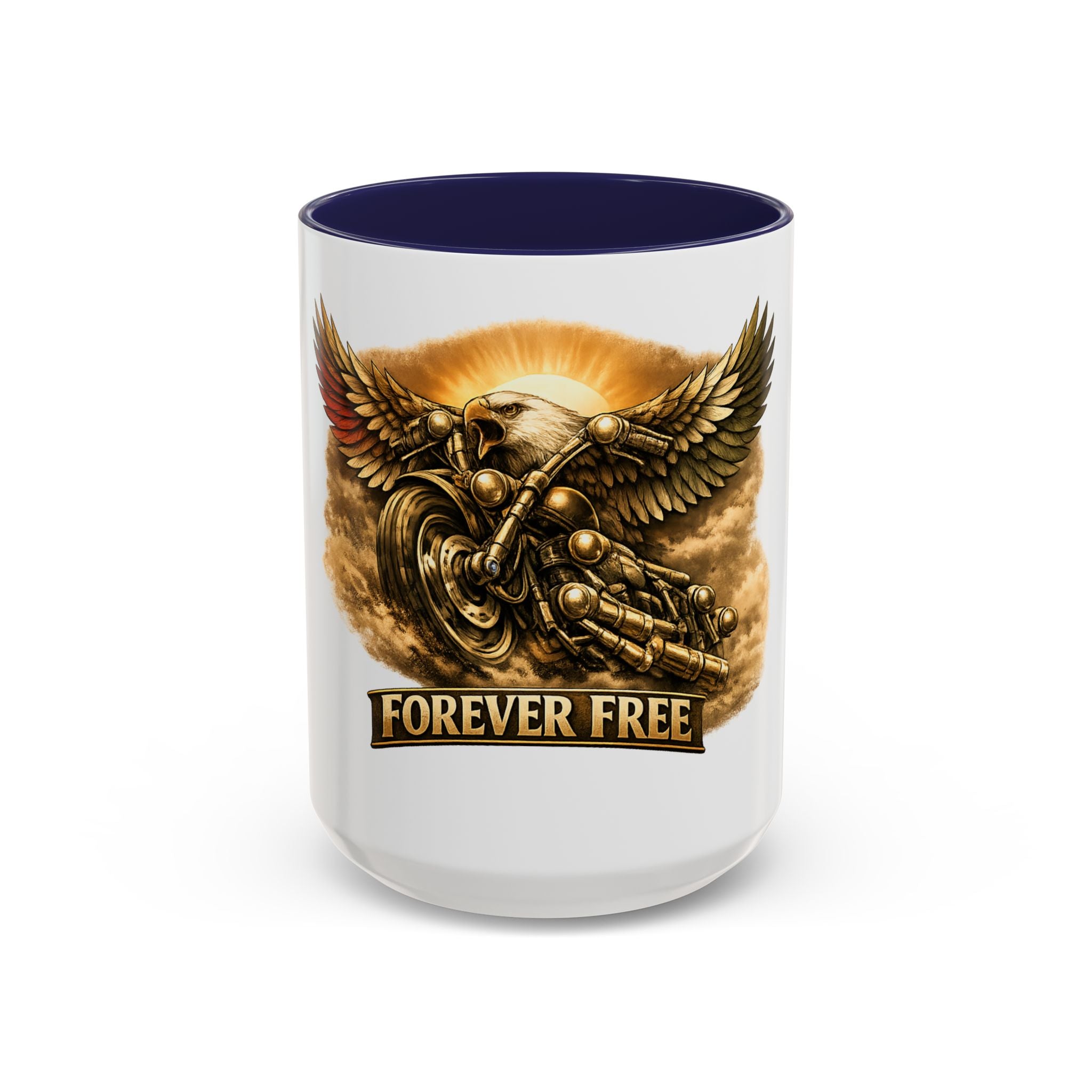 Forever Free Eagle Mug - red handle accent colorway