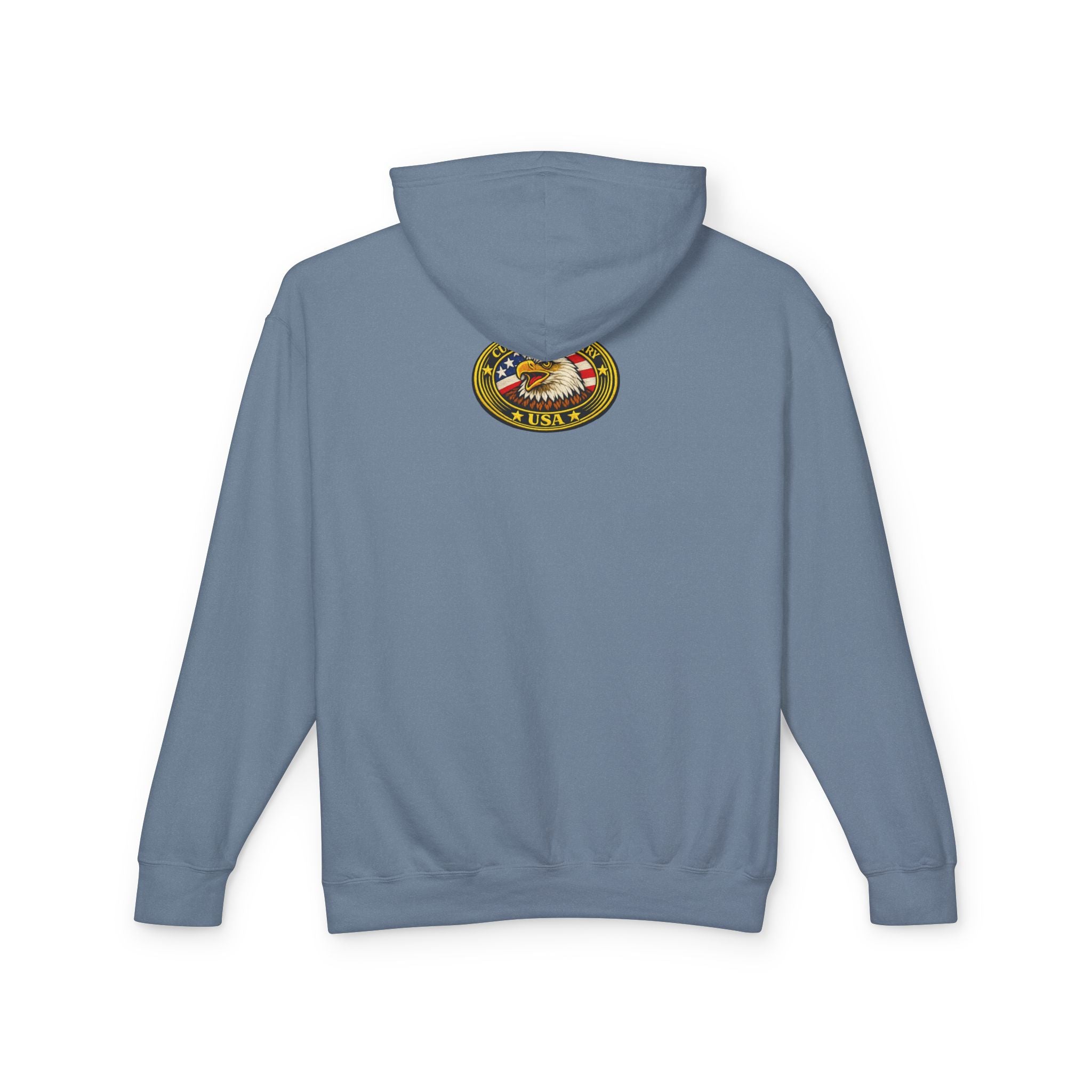 Love America or GTFO Eagle Hoodie - eagle graphic detail close-up