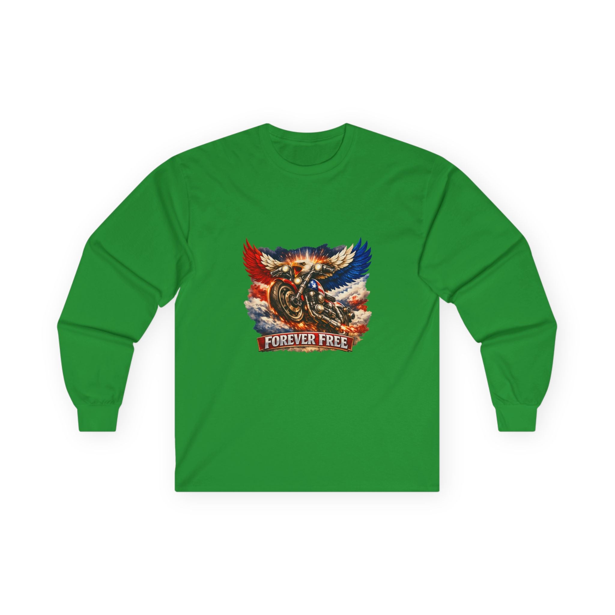 Forever Free Eagle Long Sleeve - red white blue colorway front view