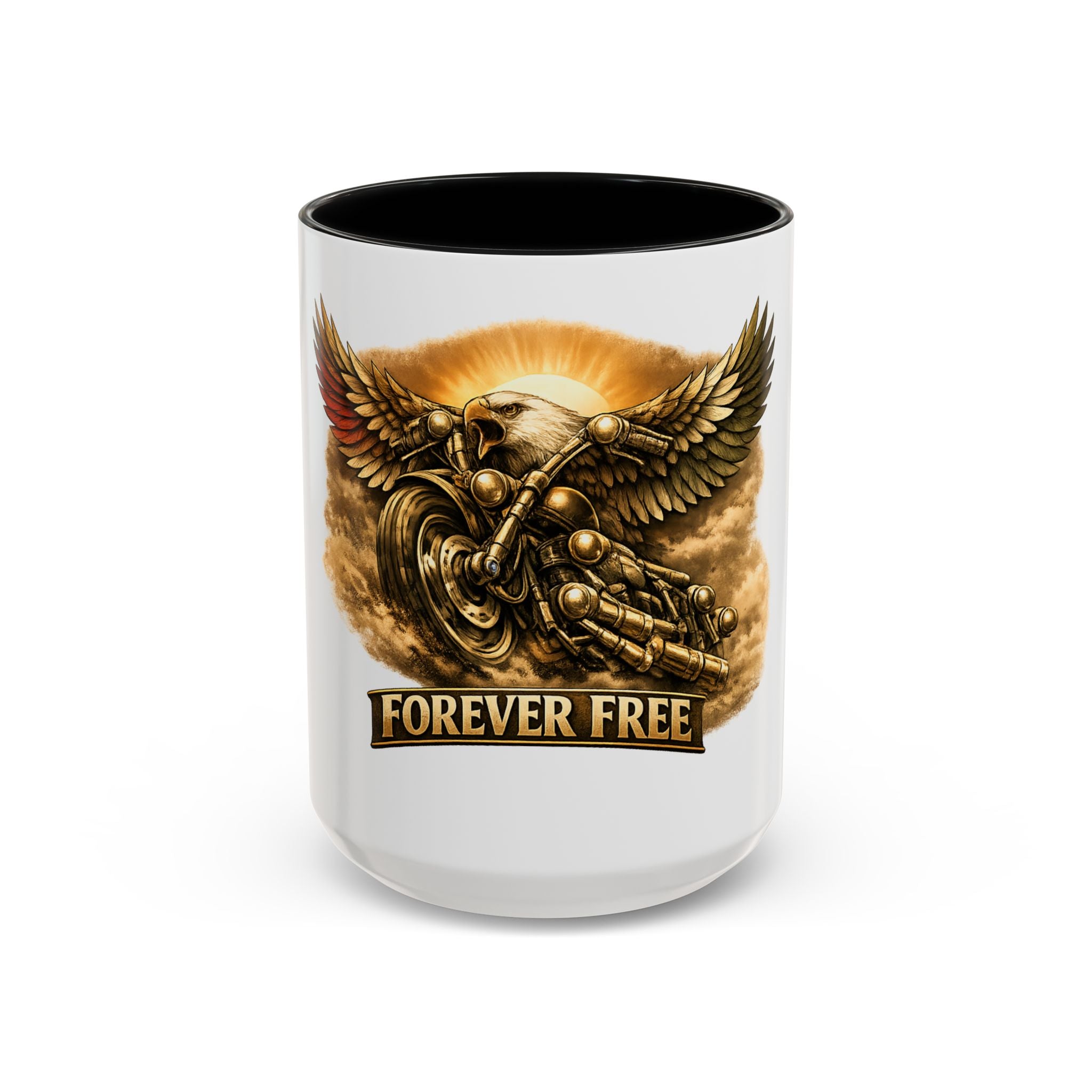 Forever Free Eagle Mug - black handle accent colorway