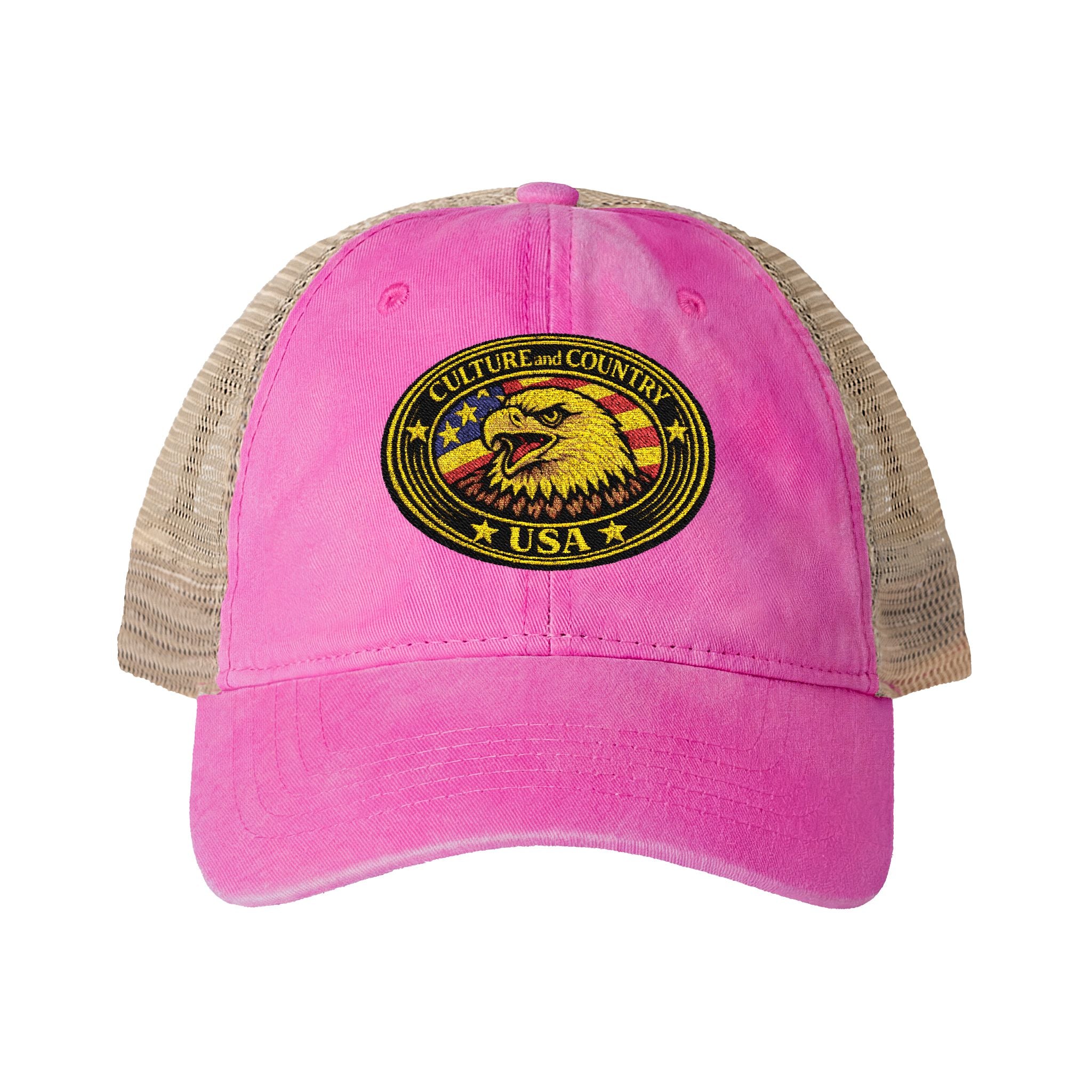CULUSA Women's Mesh-Back Cap - red colorway front view