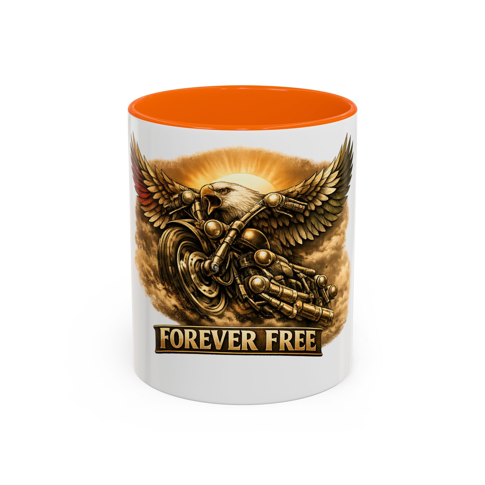 Forever Free Eagle Mug - green handle accent colorway
