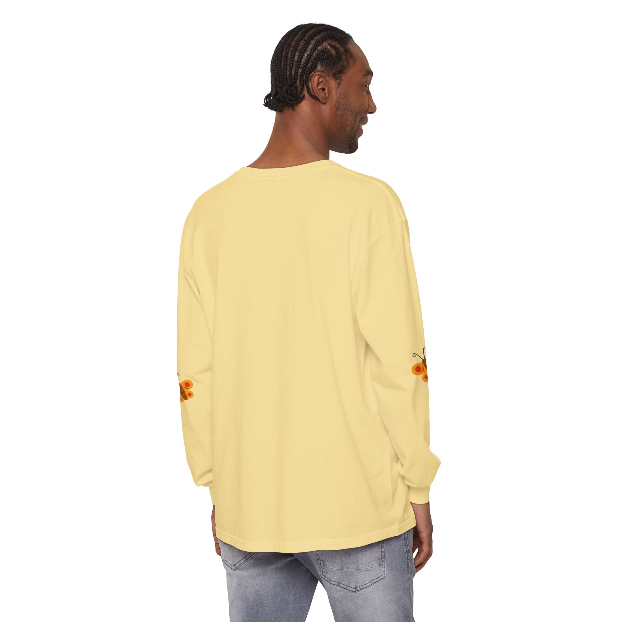 Teacher Student Conversation Long Sleeve - fabric and print texture detail