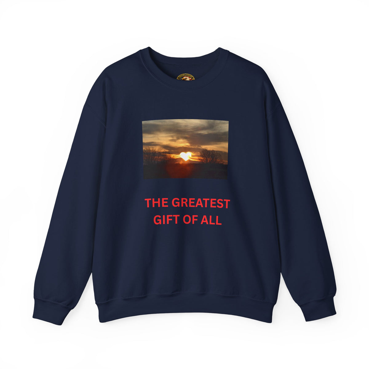 Sunset Heart Long Sleeve Crewneck | The Greatest Gift of All