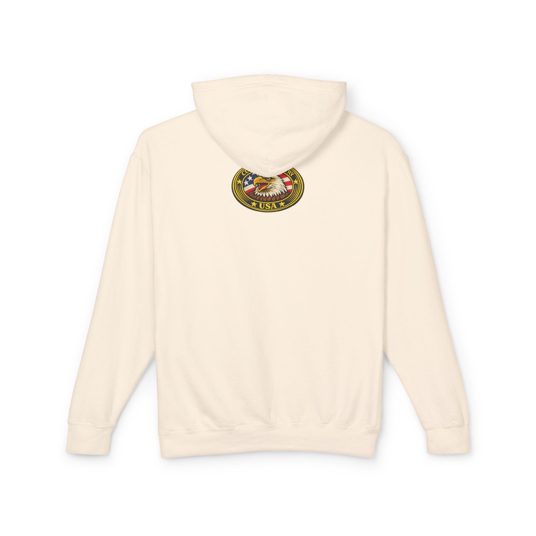 Love America or GTFO Eagle Hoodie - red colorway front view