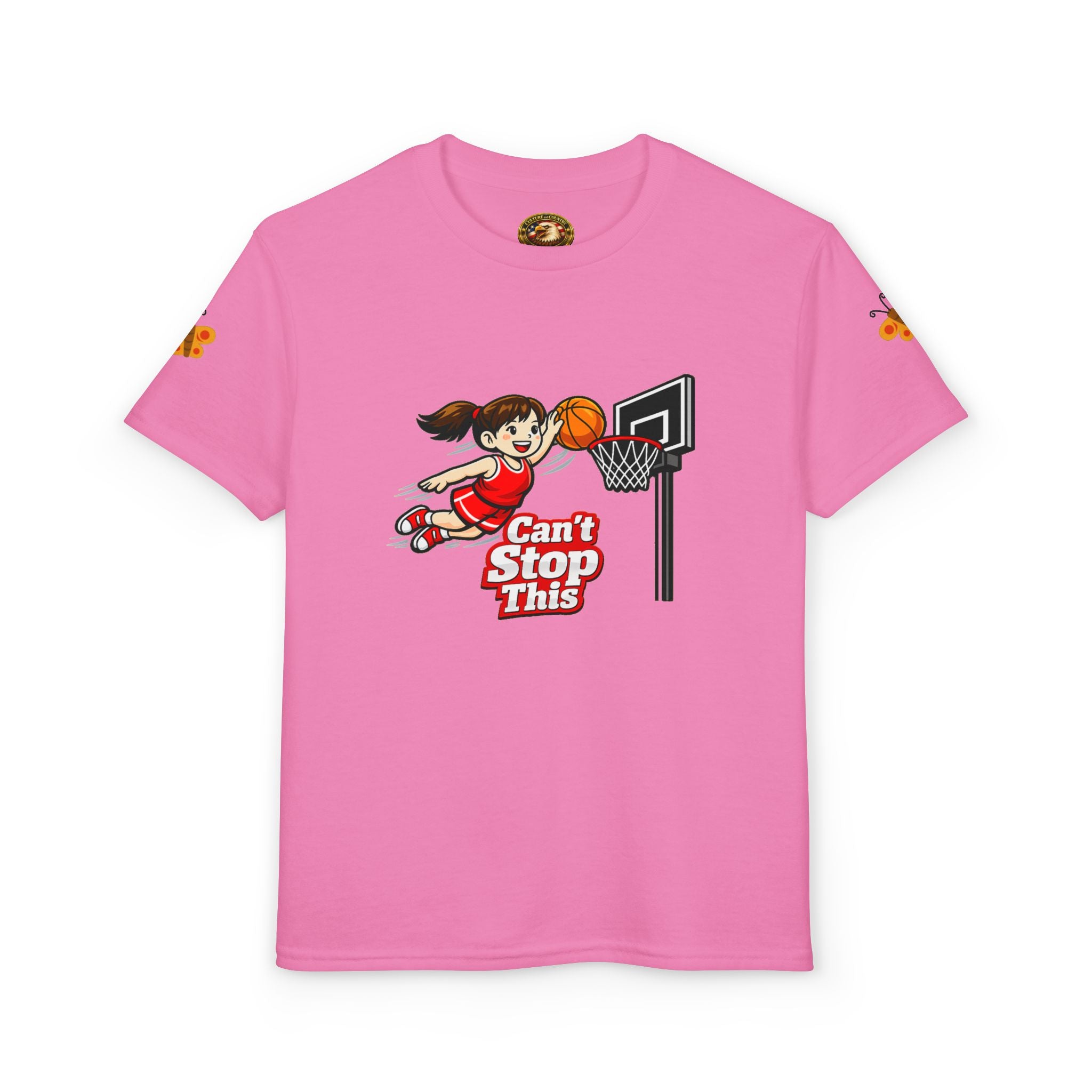 Can't Stop This Girl Youth T-Shirt - navy colorway front view