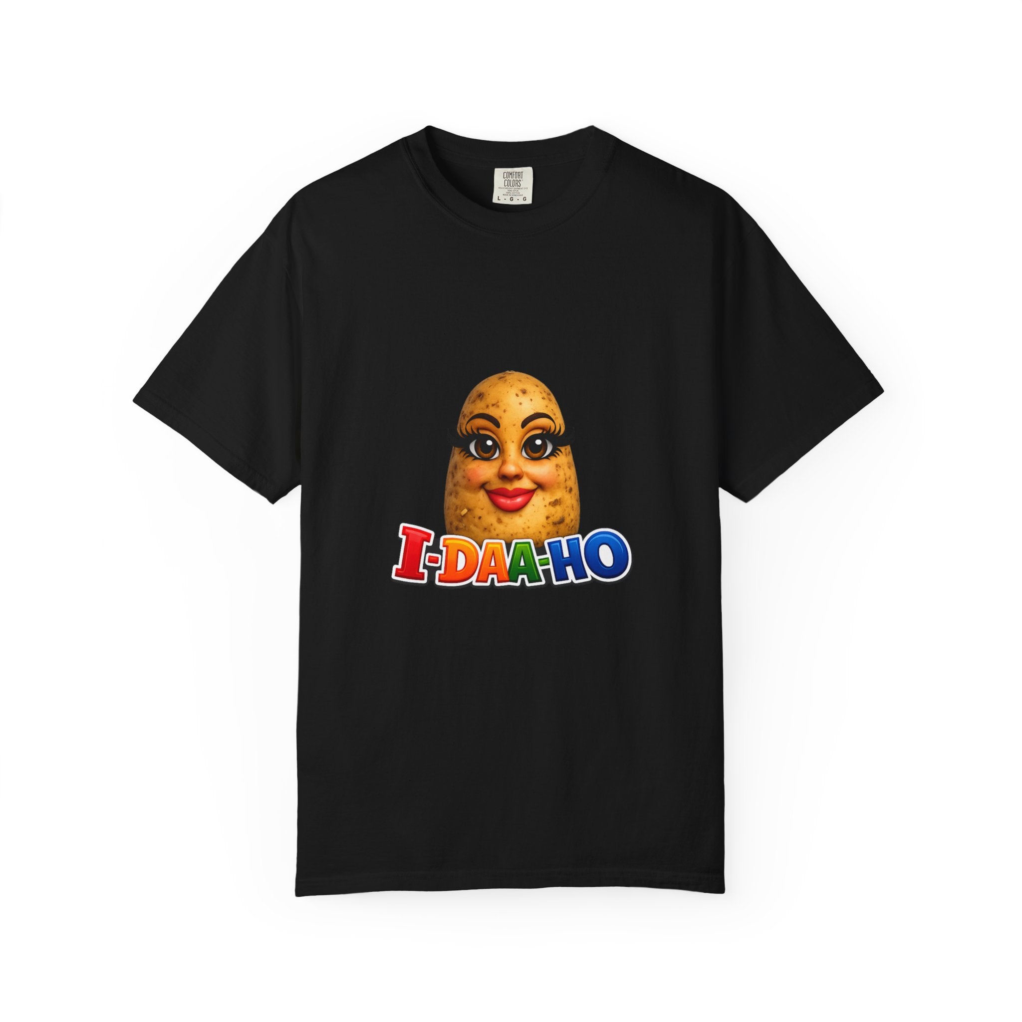 I-DAA-HO Potato T-Shirt - black colorway front view