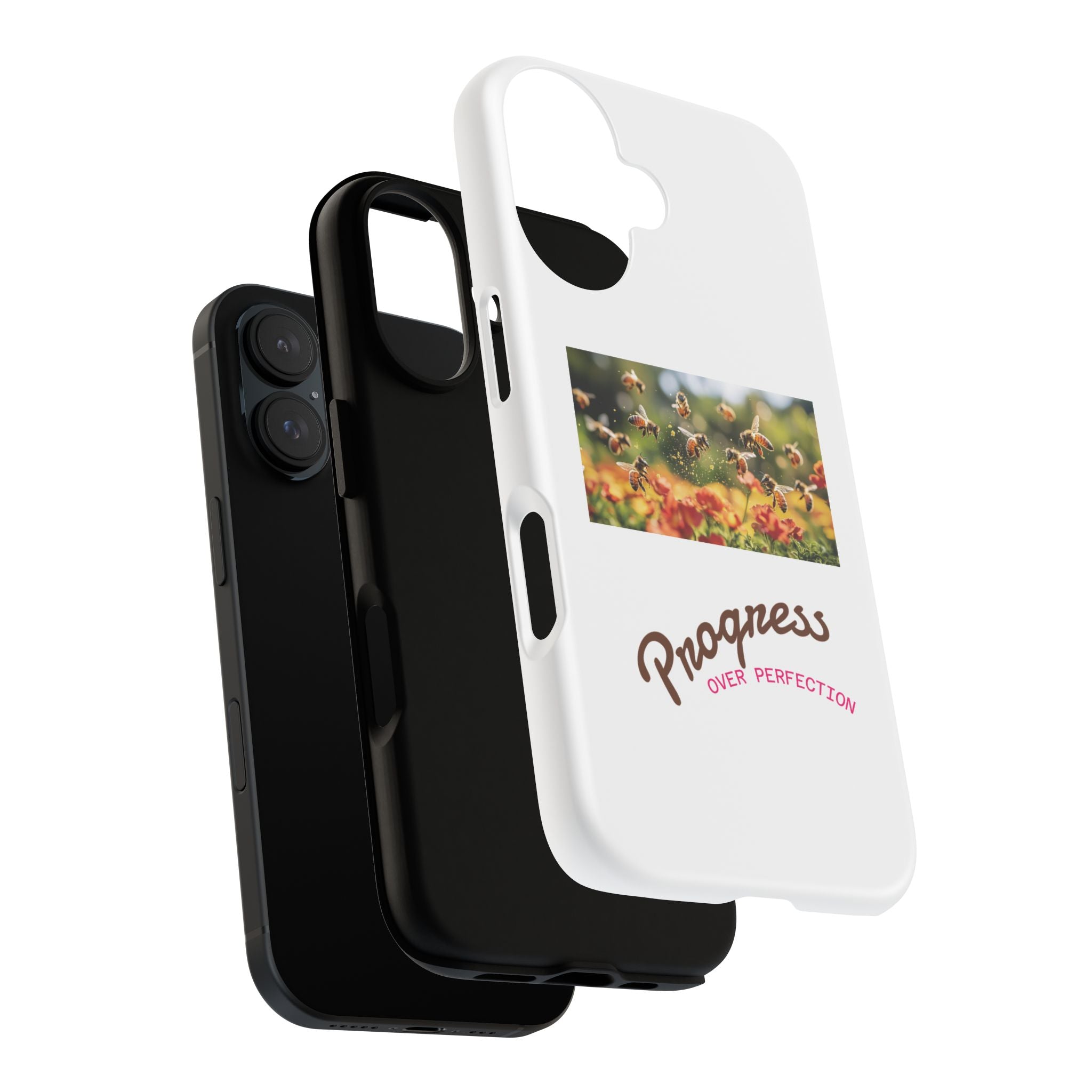CULUSA Bees at Work Phone Case - floral detail close-up bees graphic