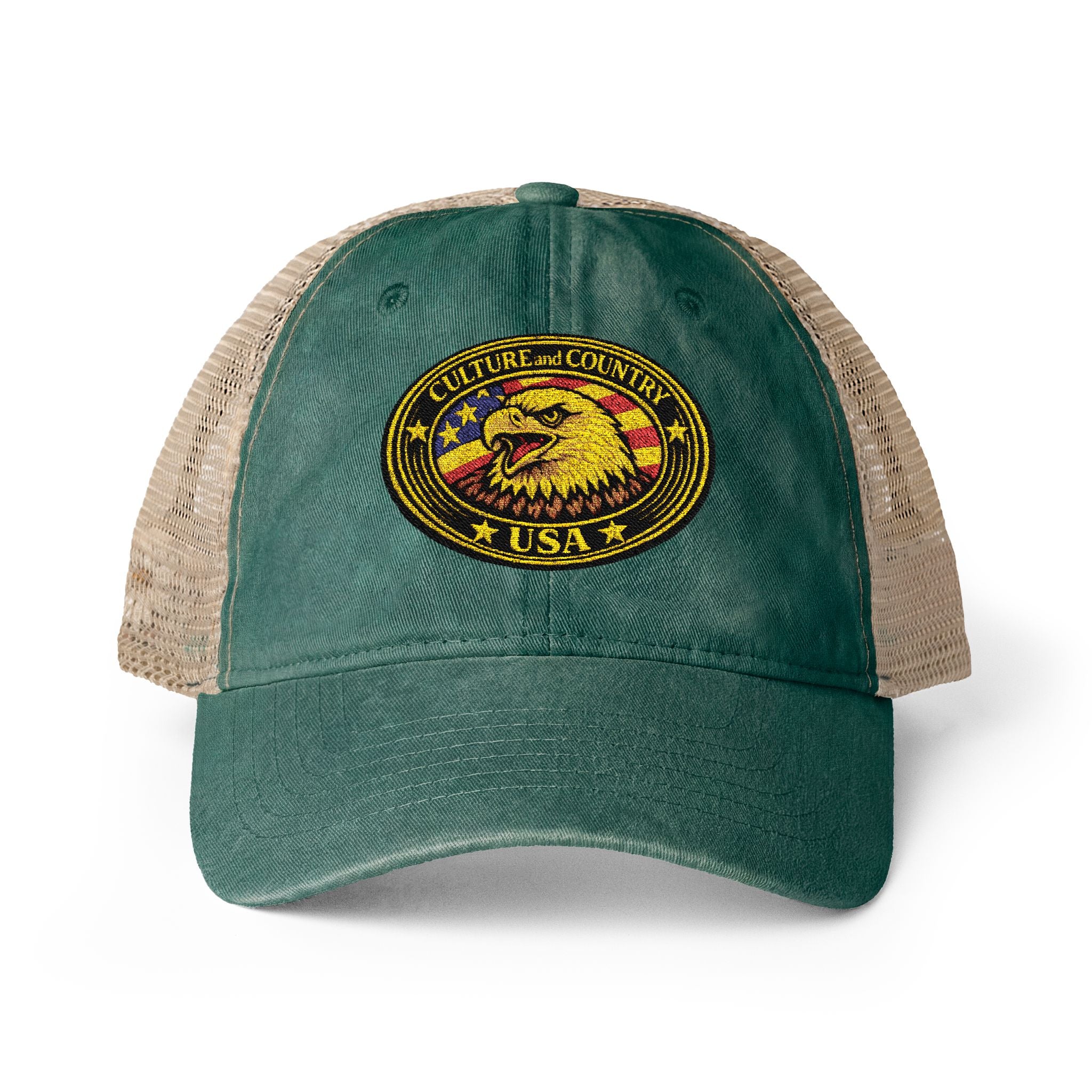 CULUSA Women's Mesh-Back Cap - black colorway front view