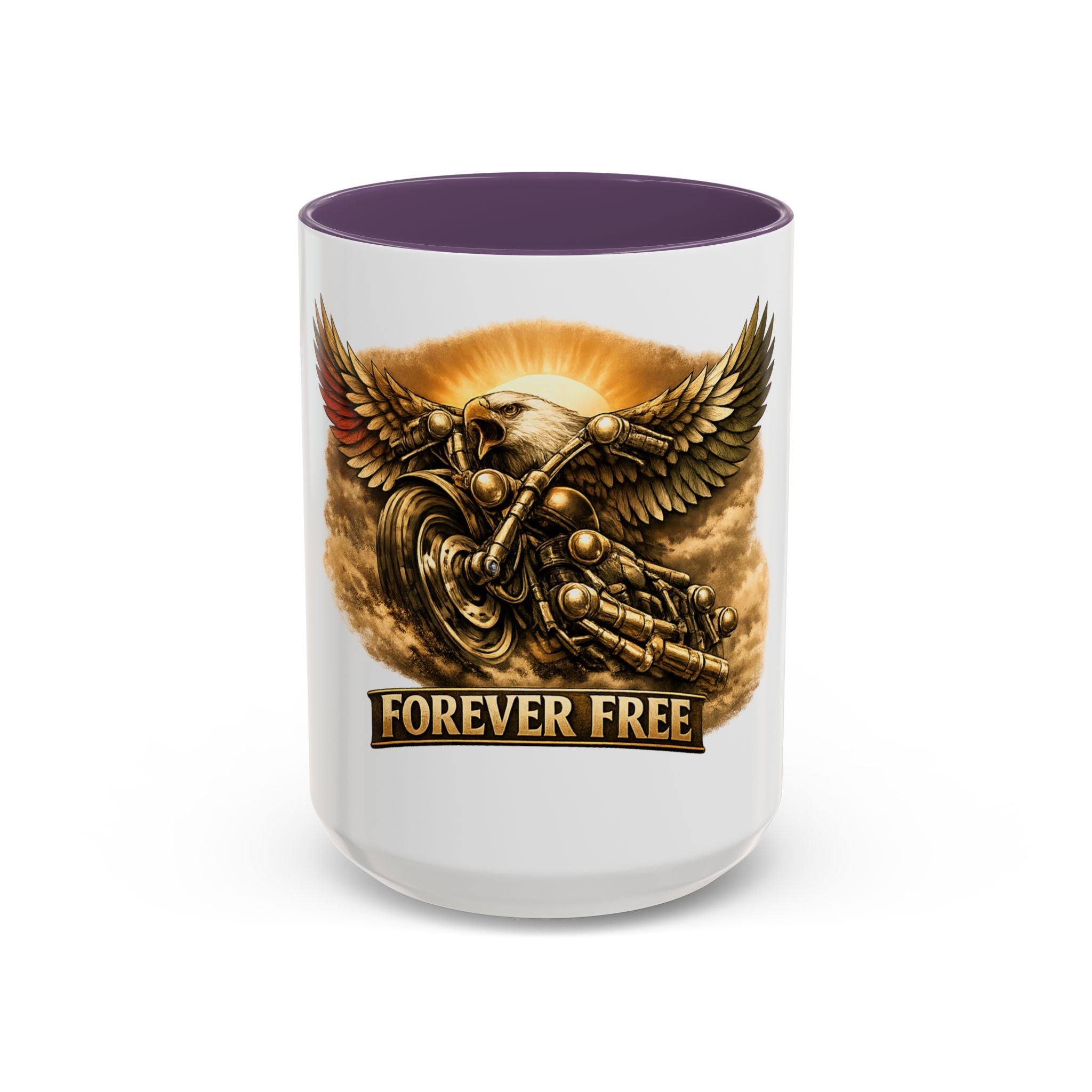 Forever Free Eagle Mug - inside ceramic finish view