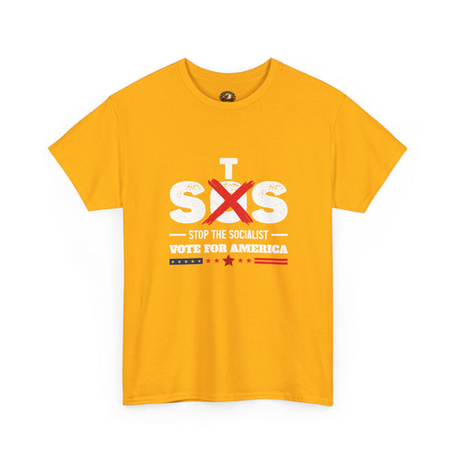 Anti-Socialist Political T-Shirt | "Stop the Socialist, Vote for America"