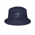 Eagle on Motorcycle Bucket Hat - side profile brim detail colorway
